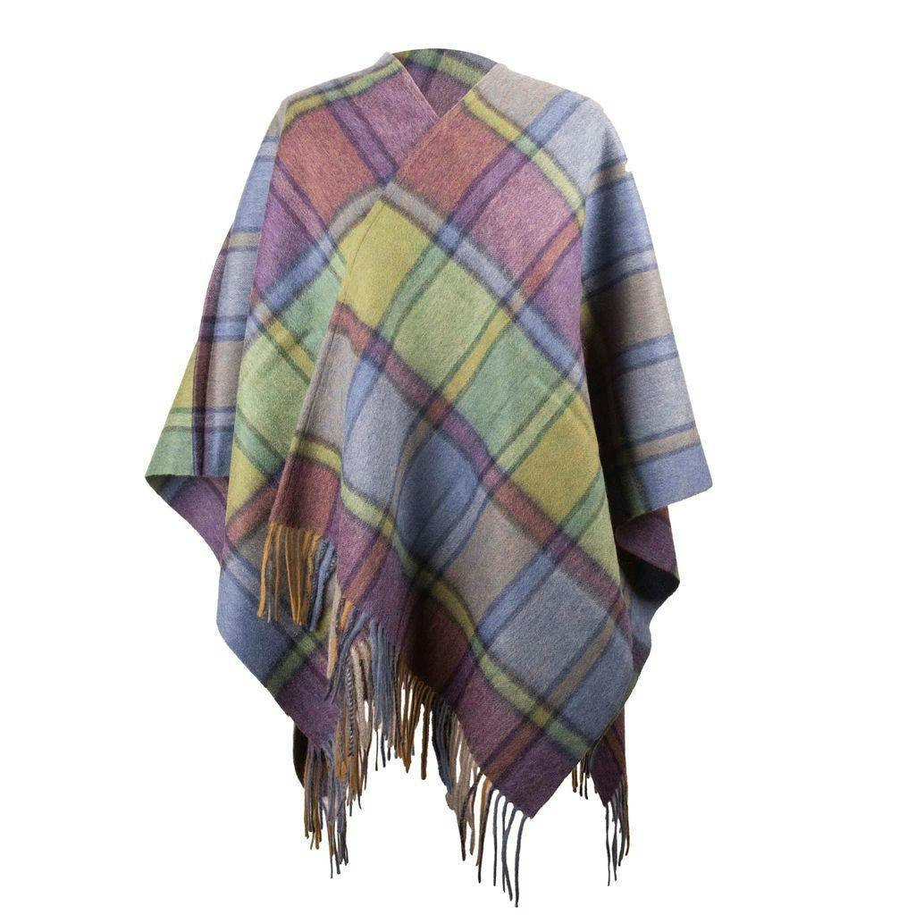 Heritage Traditions Purple Pure Wool Tartan Serape - Heather