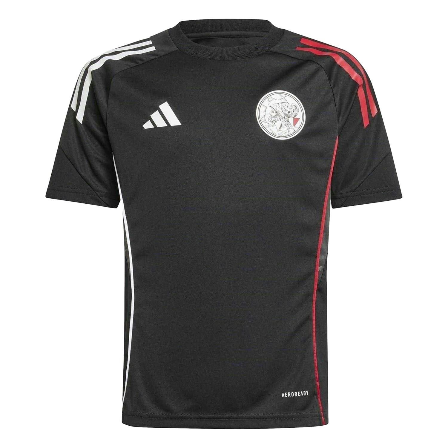 Adidas Black Kids Ajax Amsterdam Training Jersey - 13 Years - 100% Recycled Polyester
