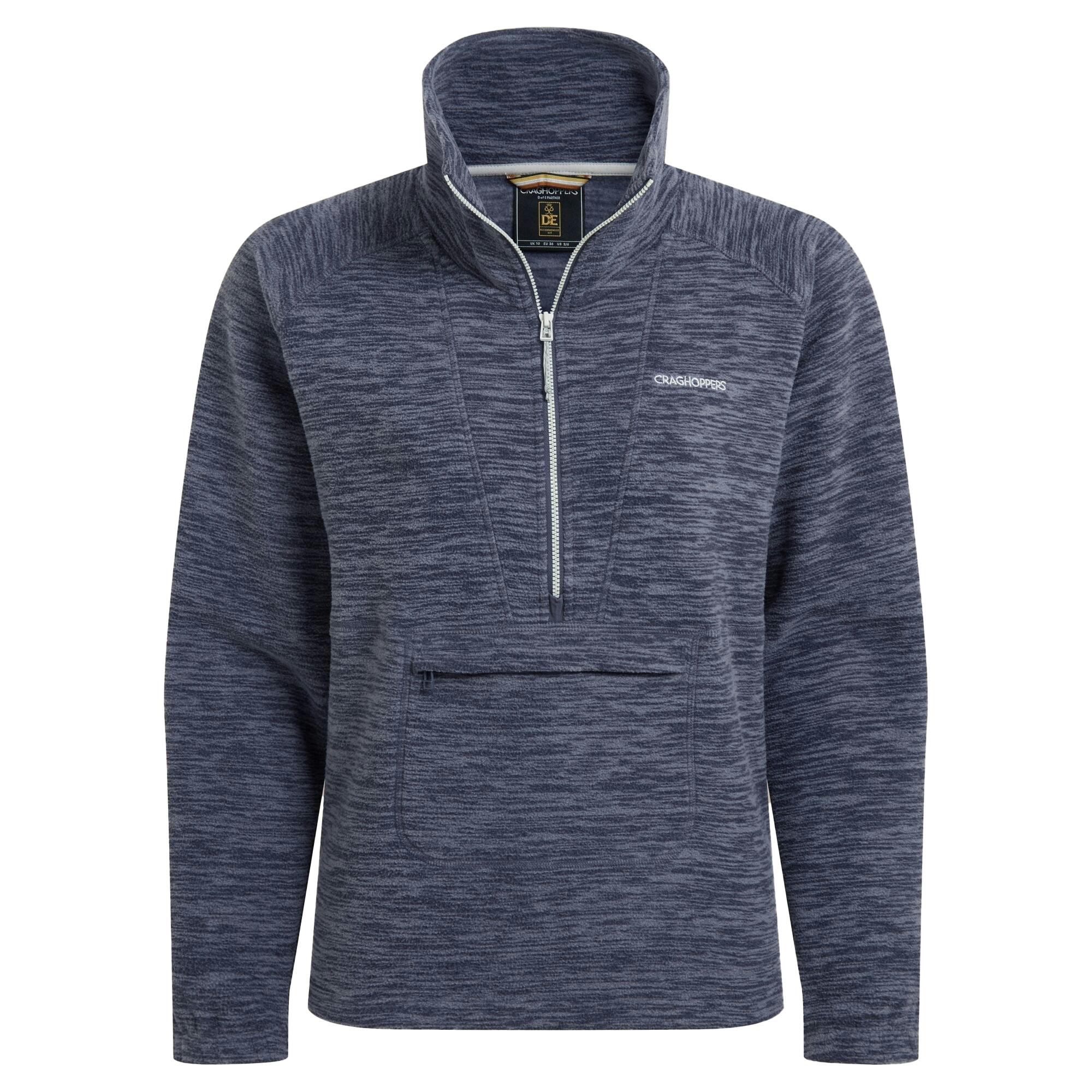 Craghoppers Women's Anthracite Esk Ii Half Zip Fleece Top - 18 Uk - 60% Recycled Polyester/40% Polyester