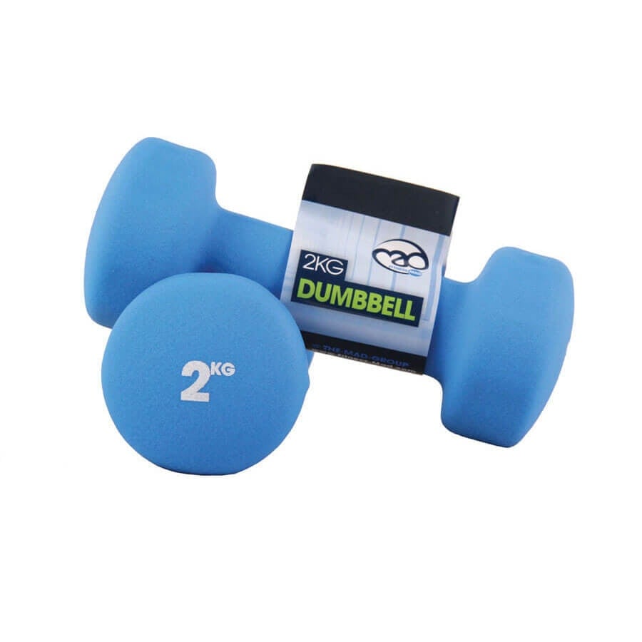 Fitness Mad Blue Neoprene Dumbbells 2Kg