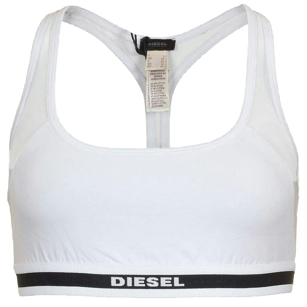 Diesel Women's White Miley Cotton Stretch Mesh Bralette, - S