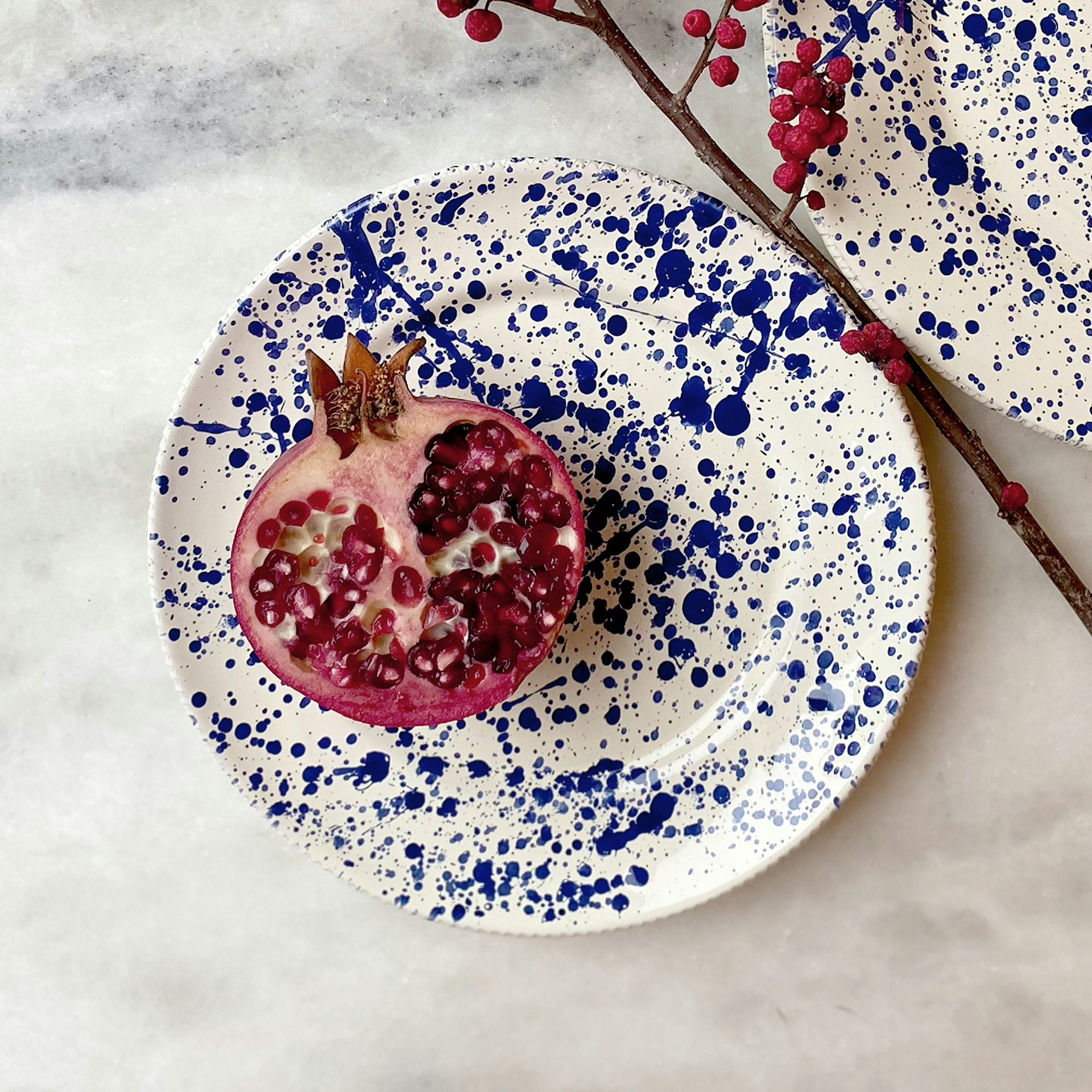 Hot Pottery Side Plate Blueberry