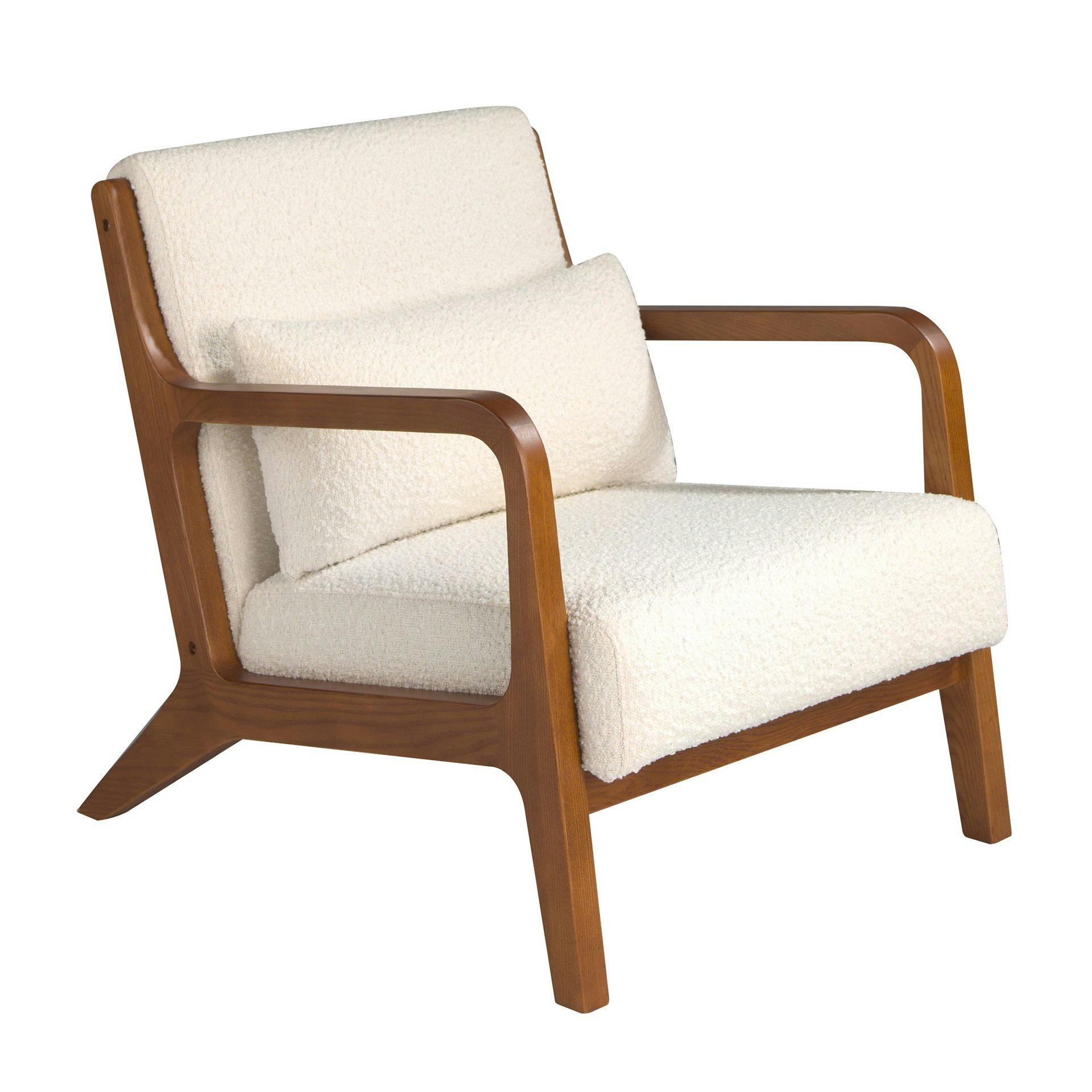 Rackhams White Fabric Armchair 5100 - Modern - Yes - No