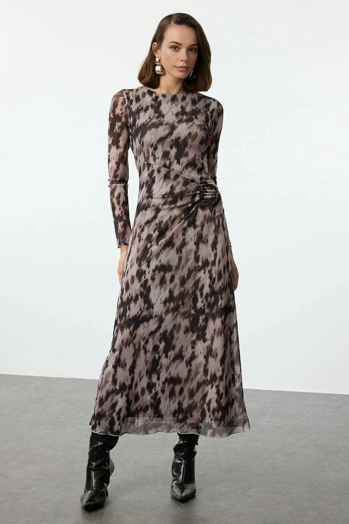 Wovcor Draped Maxi Knit Dress - Multi - M