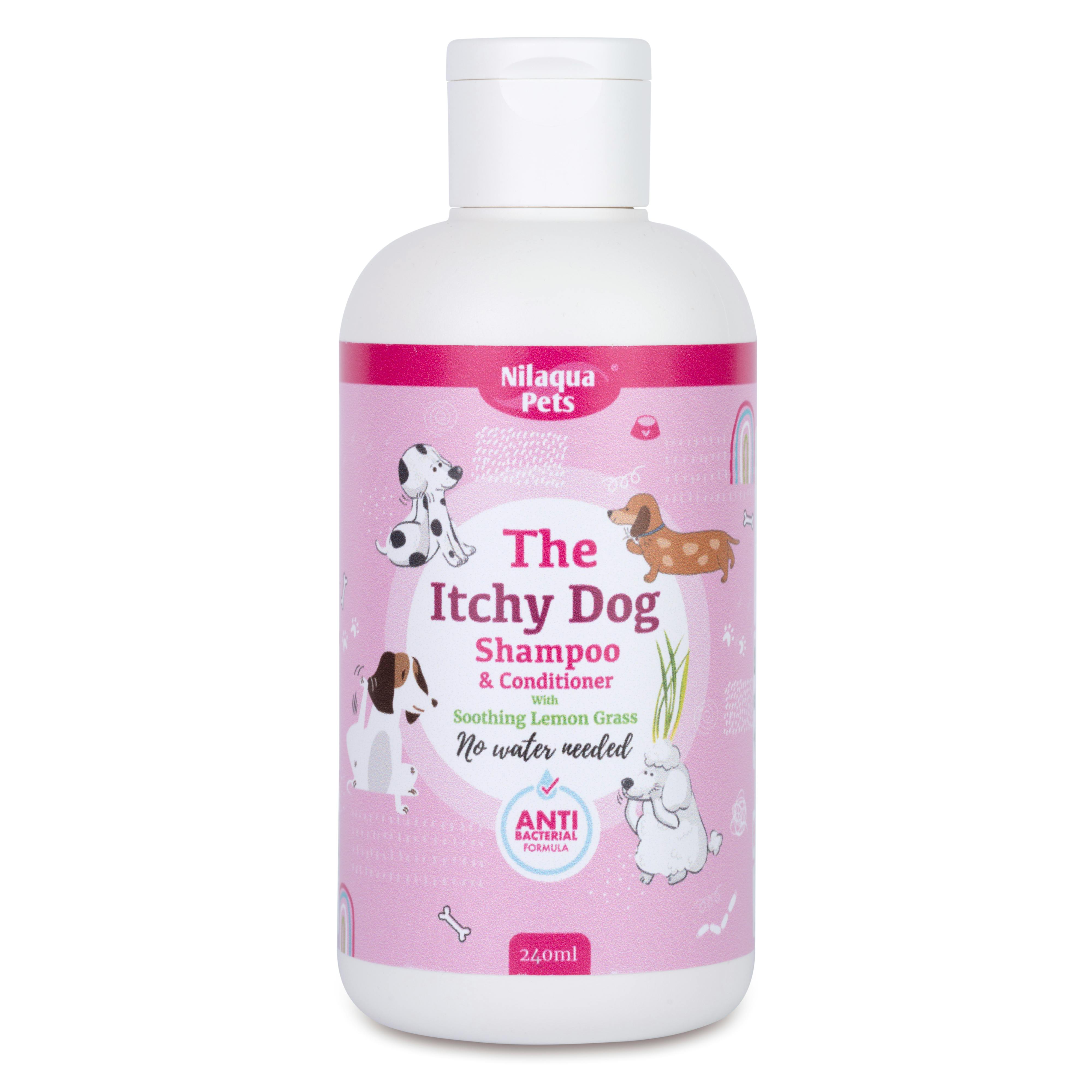 Nilaqua The Itchy Dog No Rinse Shampoo 240Ml– Cleanses, Calms & Soothes - 240Ml - 1