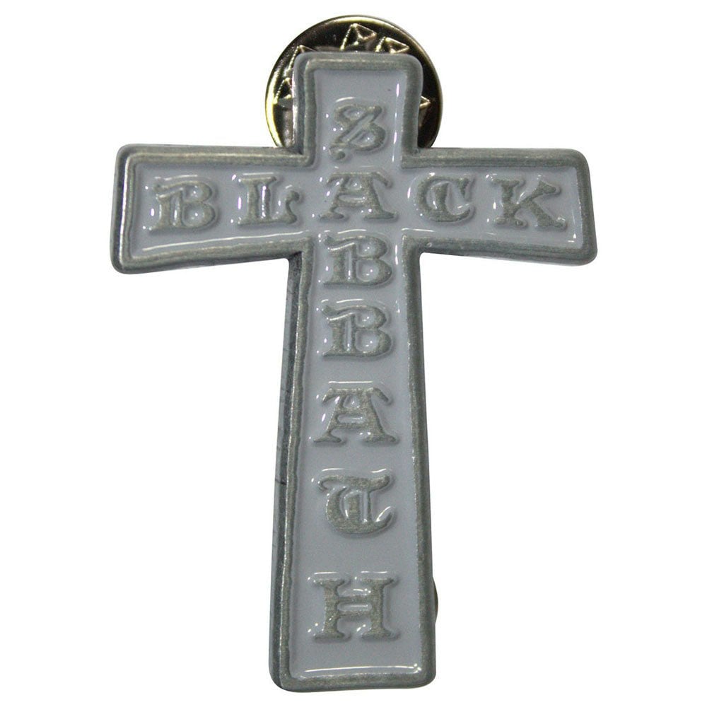 Paradiso Clothing Black Sabbath Cross Band Logo Pin Badge