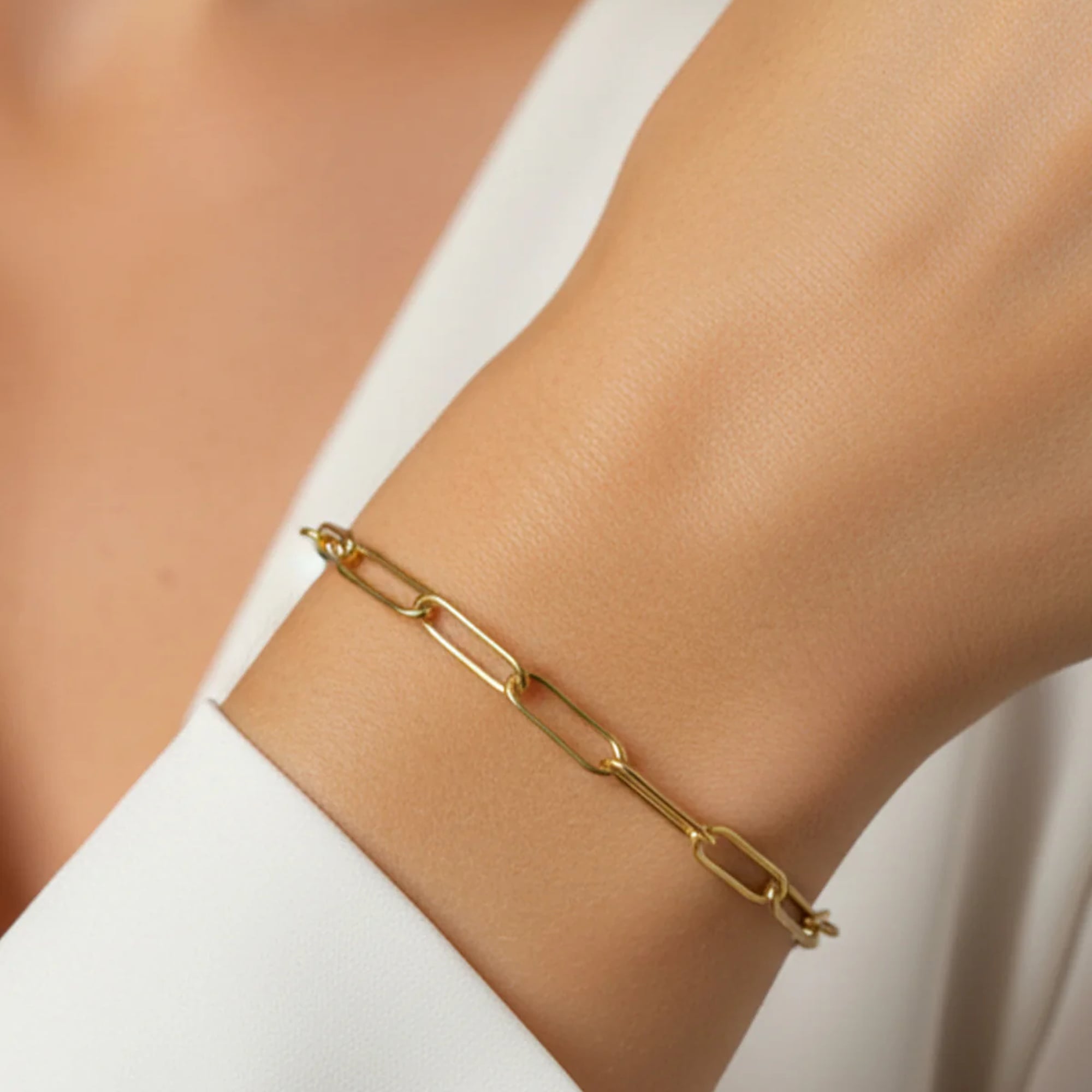 Muchv Gold Link Chain Bracelet - 4Mm