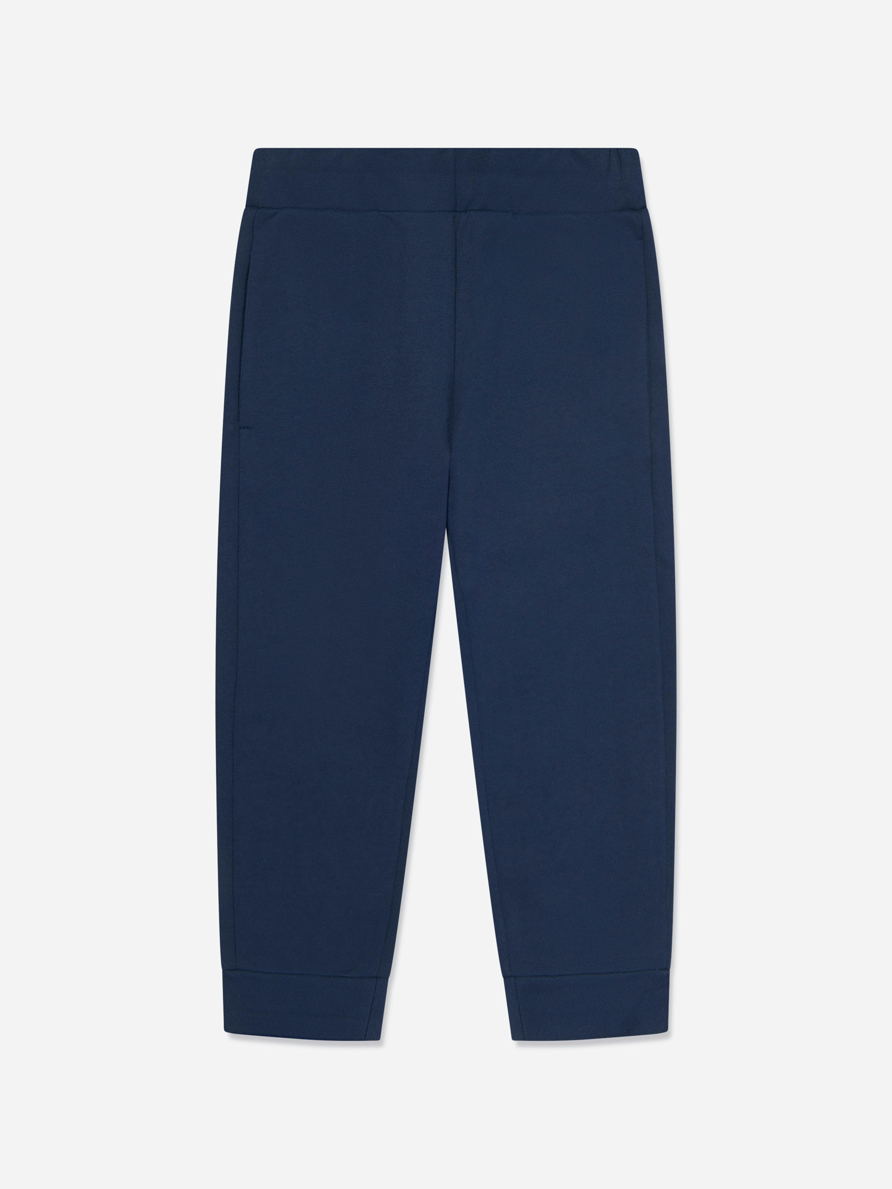 Roberto Cavalli Boys Blue Logo Joggers In Navy - 16 Yrs