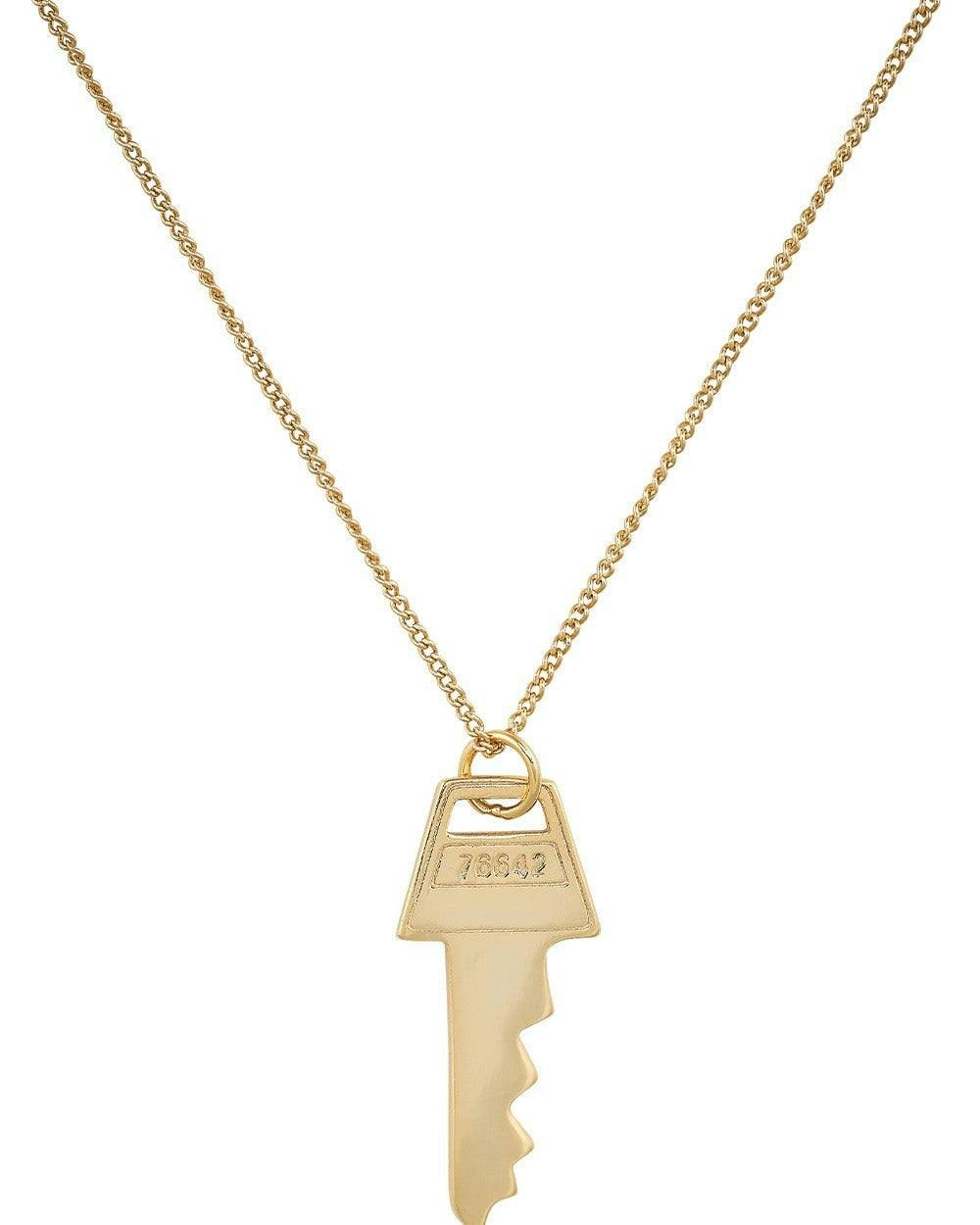 Elk & Bloom Gold 14K Key Necklace - Pendant Only - No Thank You