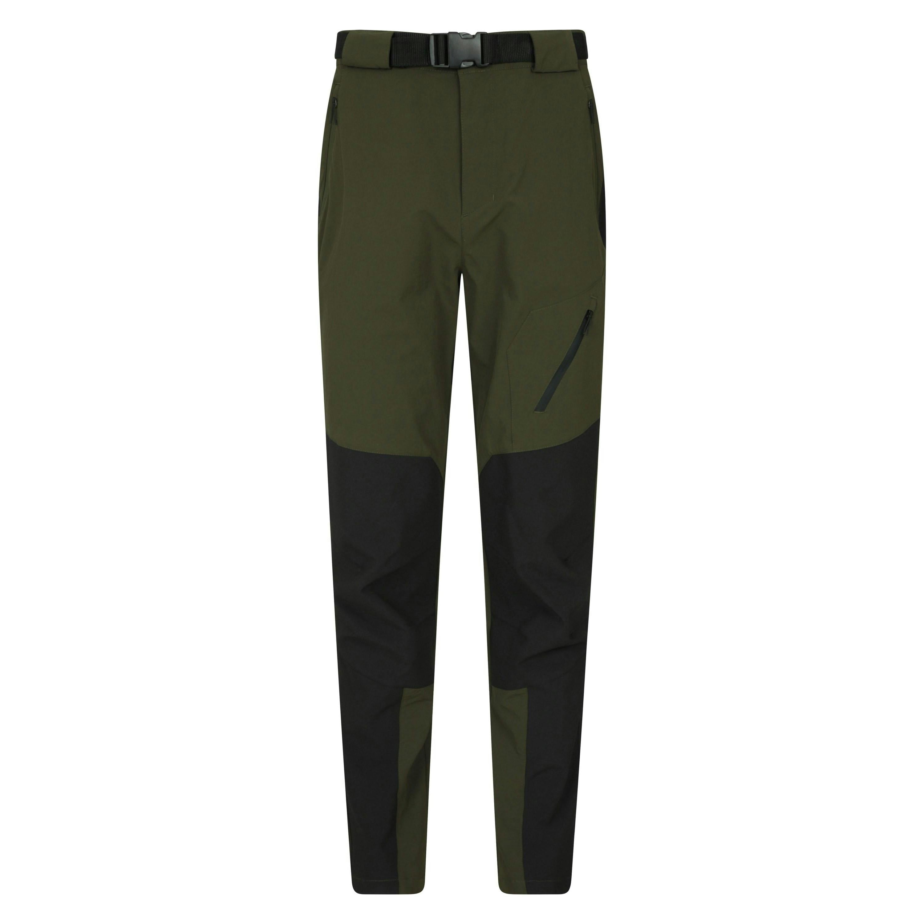 Mountain Warehouse Men's Green Forest Hiking Trousers - 30L - 60% Polyester/20% Polyamide/20% Elastane