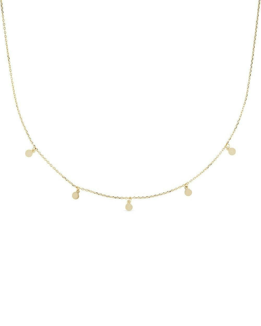 Elk & Bloom Gold Dainty 18K Disc Choker Necklace - No Thank You - Standard Length