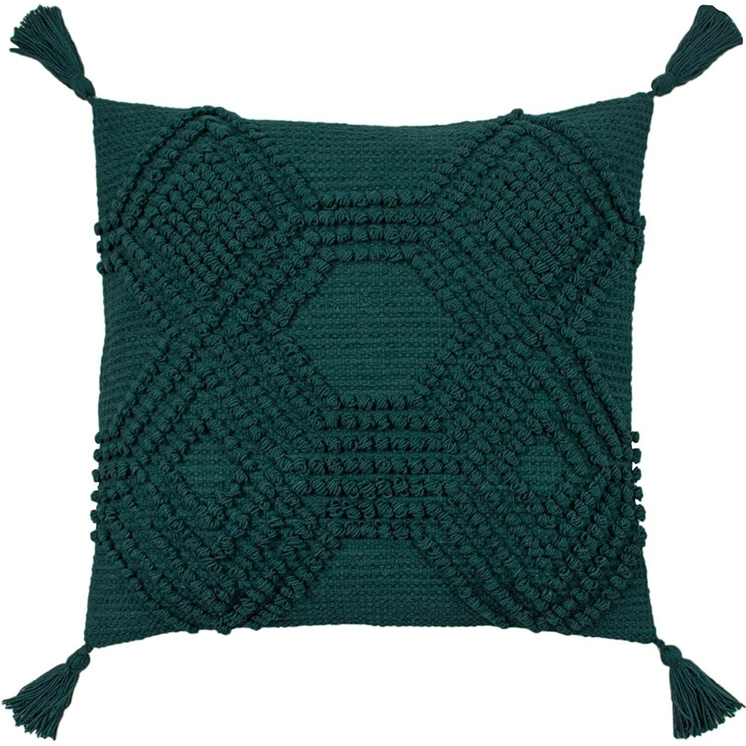 Furn Halmo Cushion Cover - Teal - One Size - Teal - 60% Polyester/40% Cotton