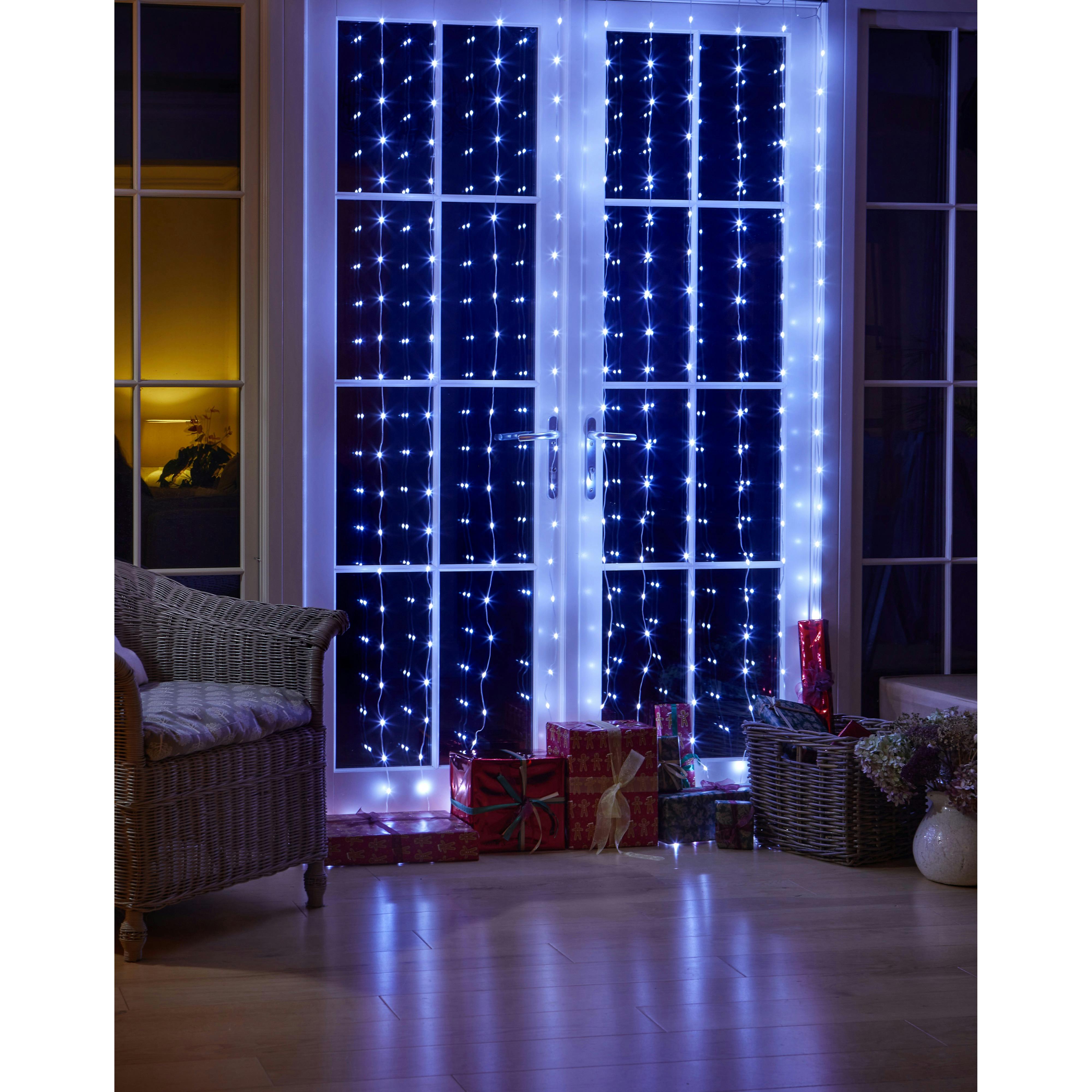 Rackhams White Party Curtain Lights Cool