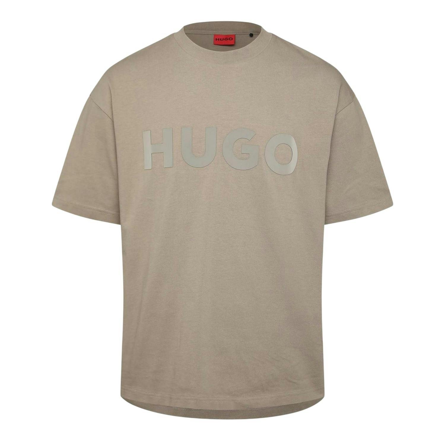 Hugo Men's Brown Dinkee Logo Oversized T-Shirt - M - 100% Cotton