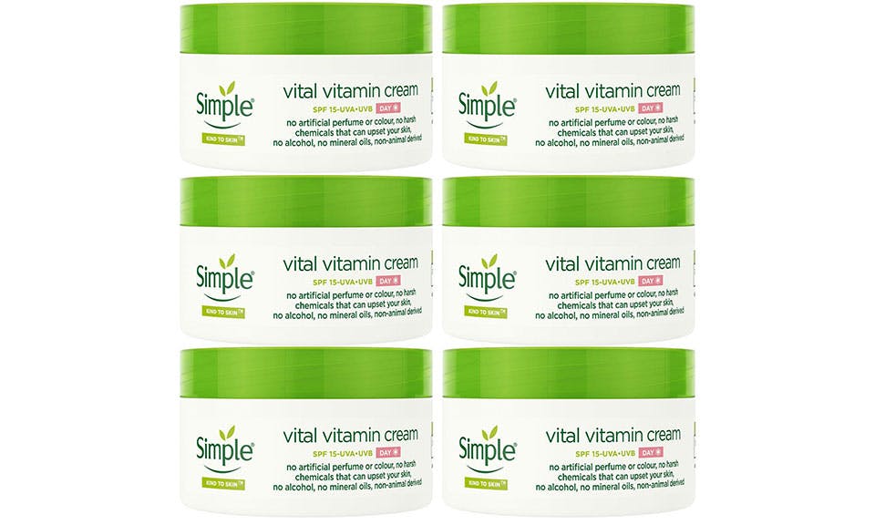 Simple Cream Kind To Skin Day Spf 15 Vital Vitamin For Sensitive Skin 50Ml - 6 Pack