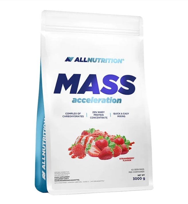 Allnutrition Mass Acceleration, Strawberry - 3000G