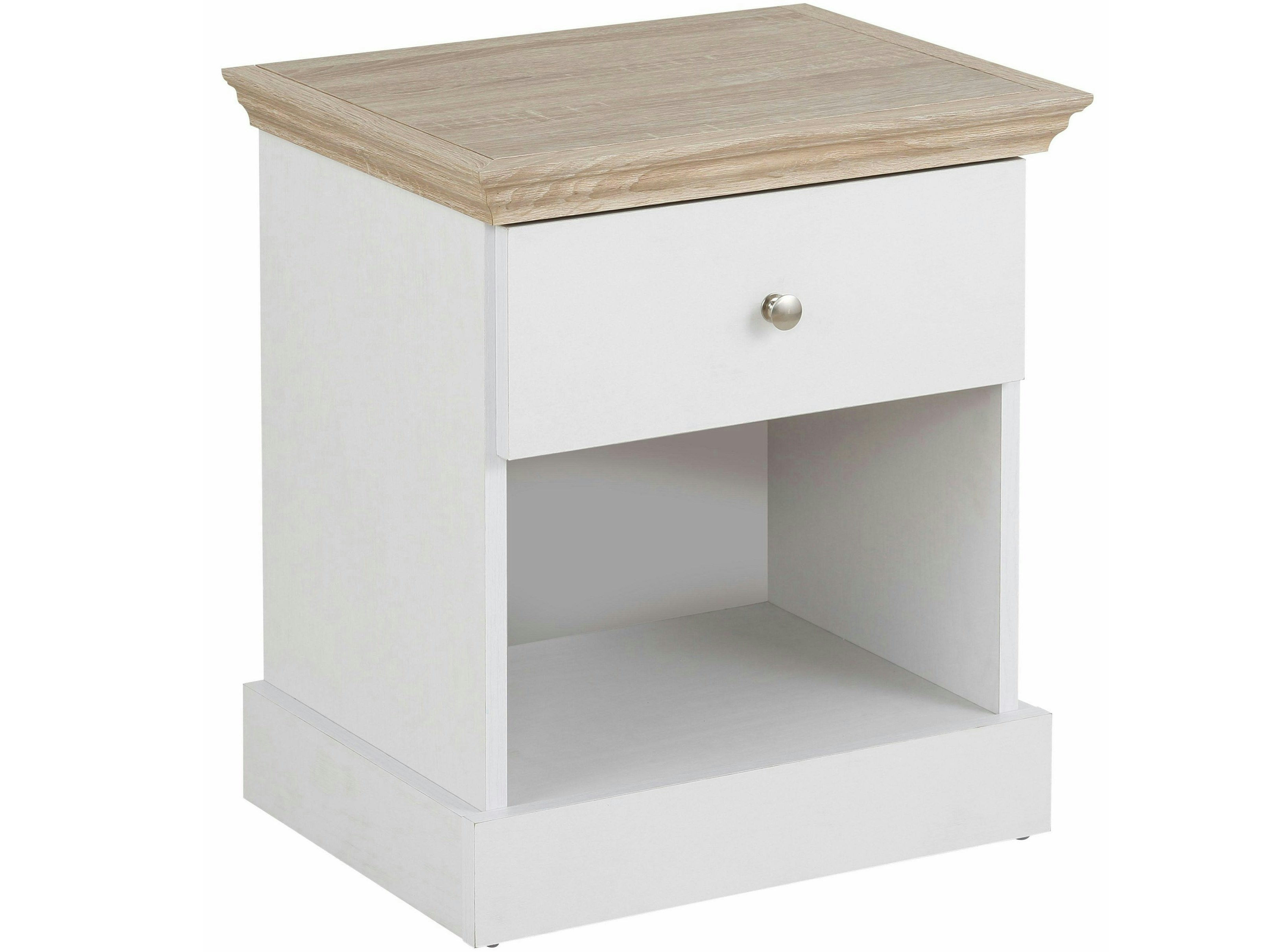 Dorel Home White Loft24 Binz Nightstand Honey Oak