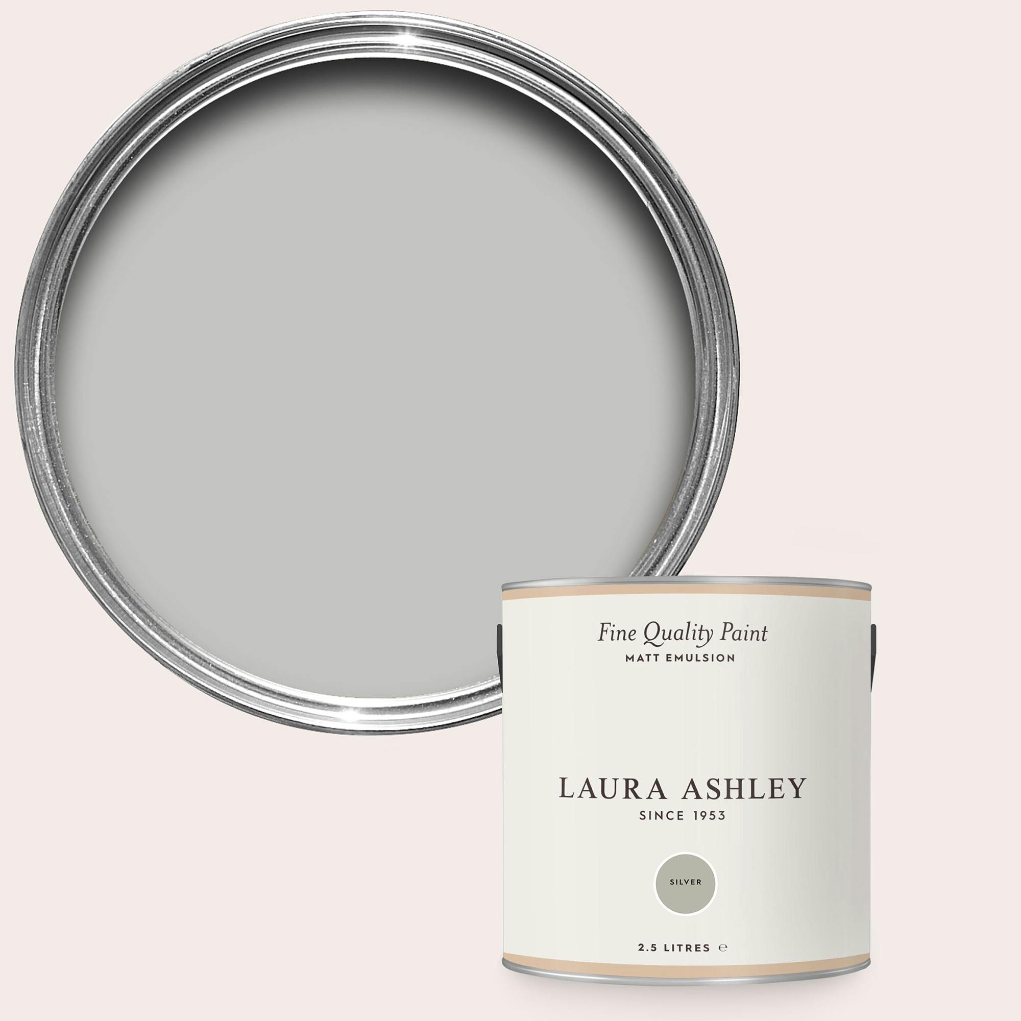 Rackhams Silver Matt Emulsion 2.5L Paint - 2.5