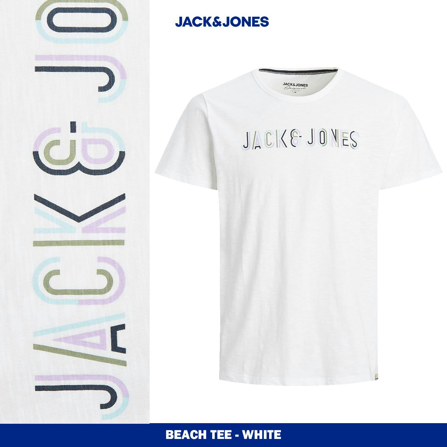 Jack & Jones Logo Casual T-Shirt - White - Image 2