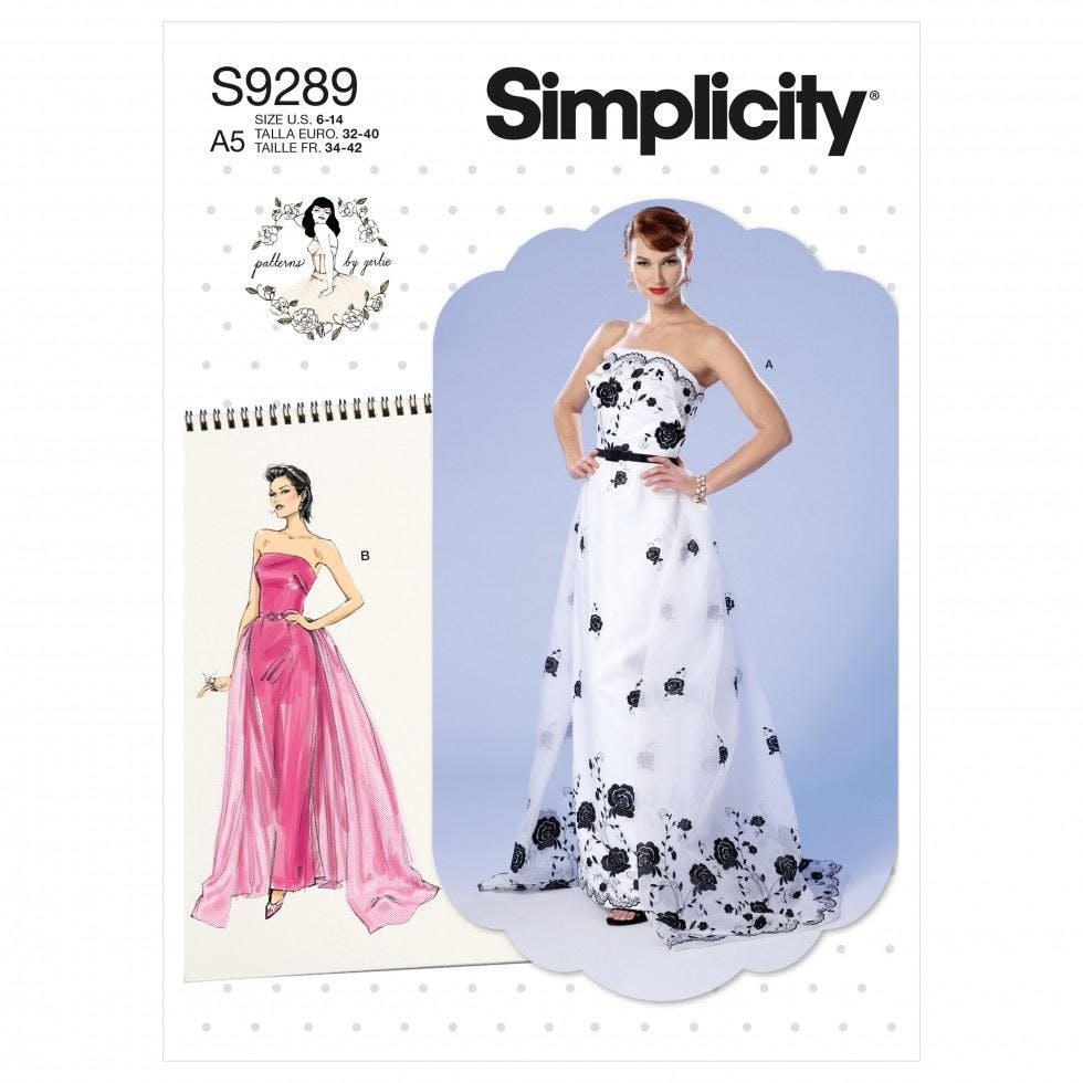 Simplicity Women's Sewing Pattern 9289, Dresses, Belts, Vintage Style For A5 (6-8-10-12-14) - Intermediate - E5 (14-16-18-20-22)