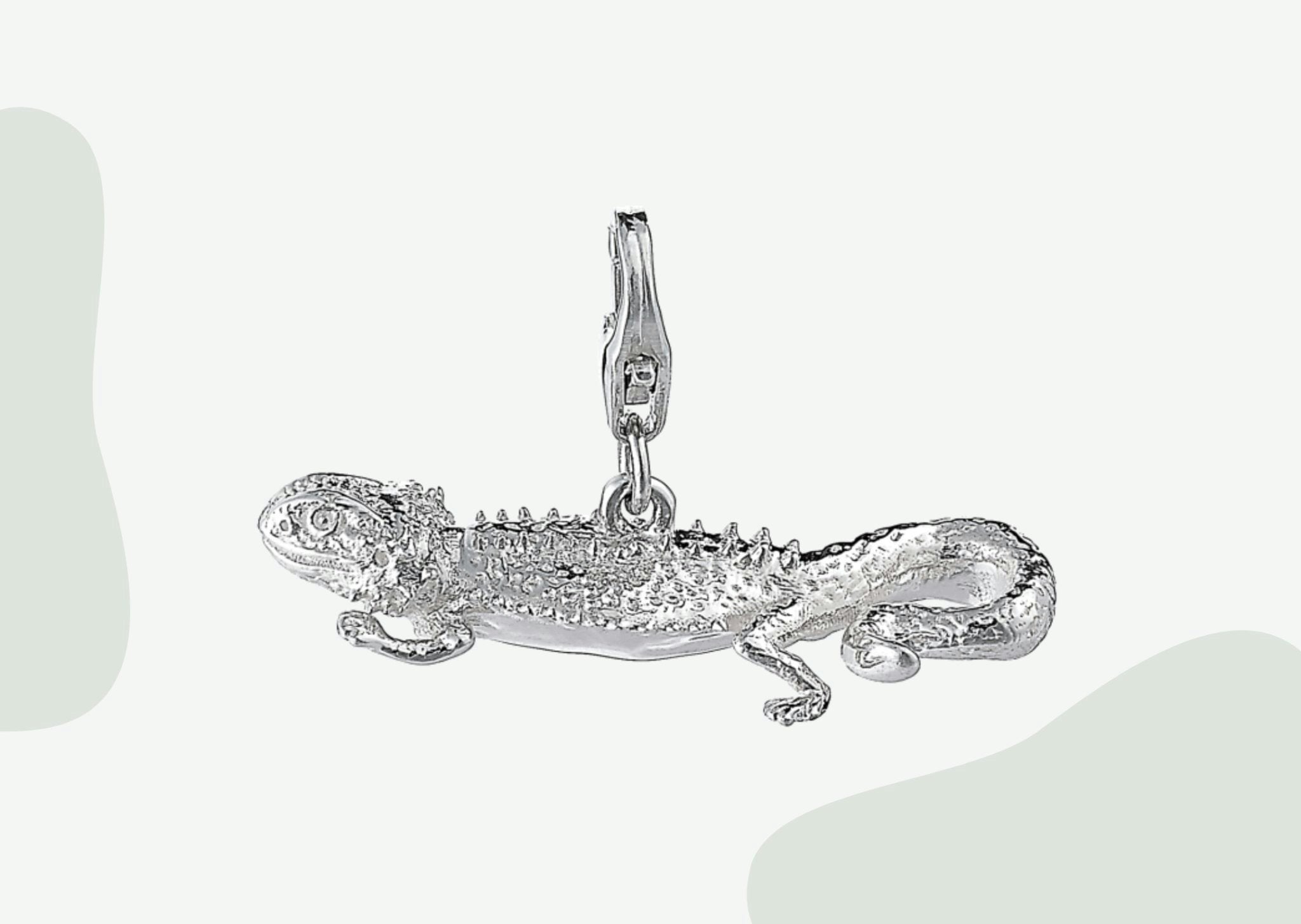 Mylee London Silver Bearded Dragon Charm - Yes - Clip On Charm