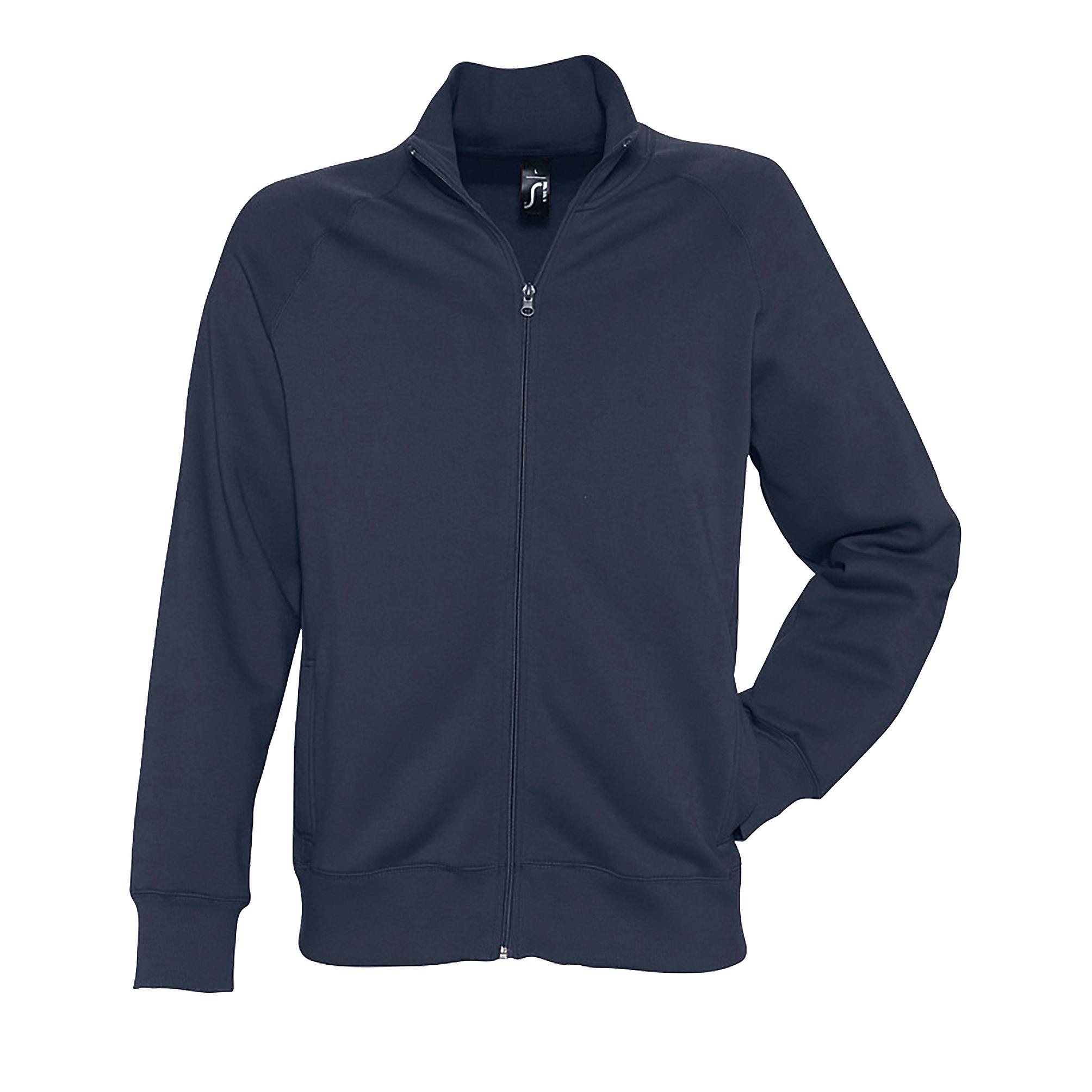 Sols Men's Sundae Full Zip Sweat Jacket - Navy - Xxl - Navy - 50% Polyester/50% Cotton