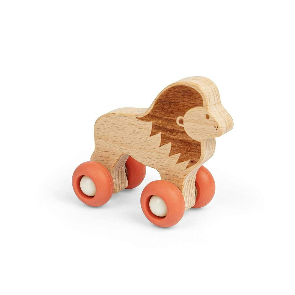 Bigjigs Toys Jungle Animal On Wheels - Lion