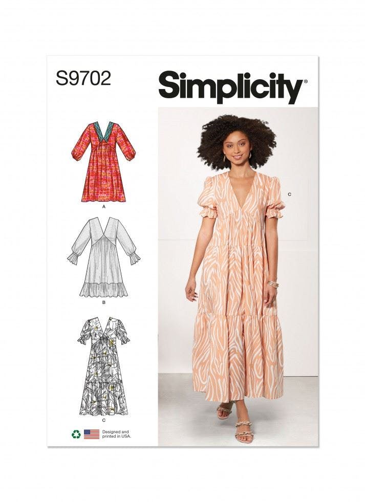 Simplicity Women's Sewing Pattern 9702, Dresses For K5 (8-10-12-14-16) - Intermediate - K5 (8-10-12-14-16)