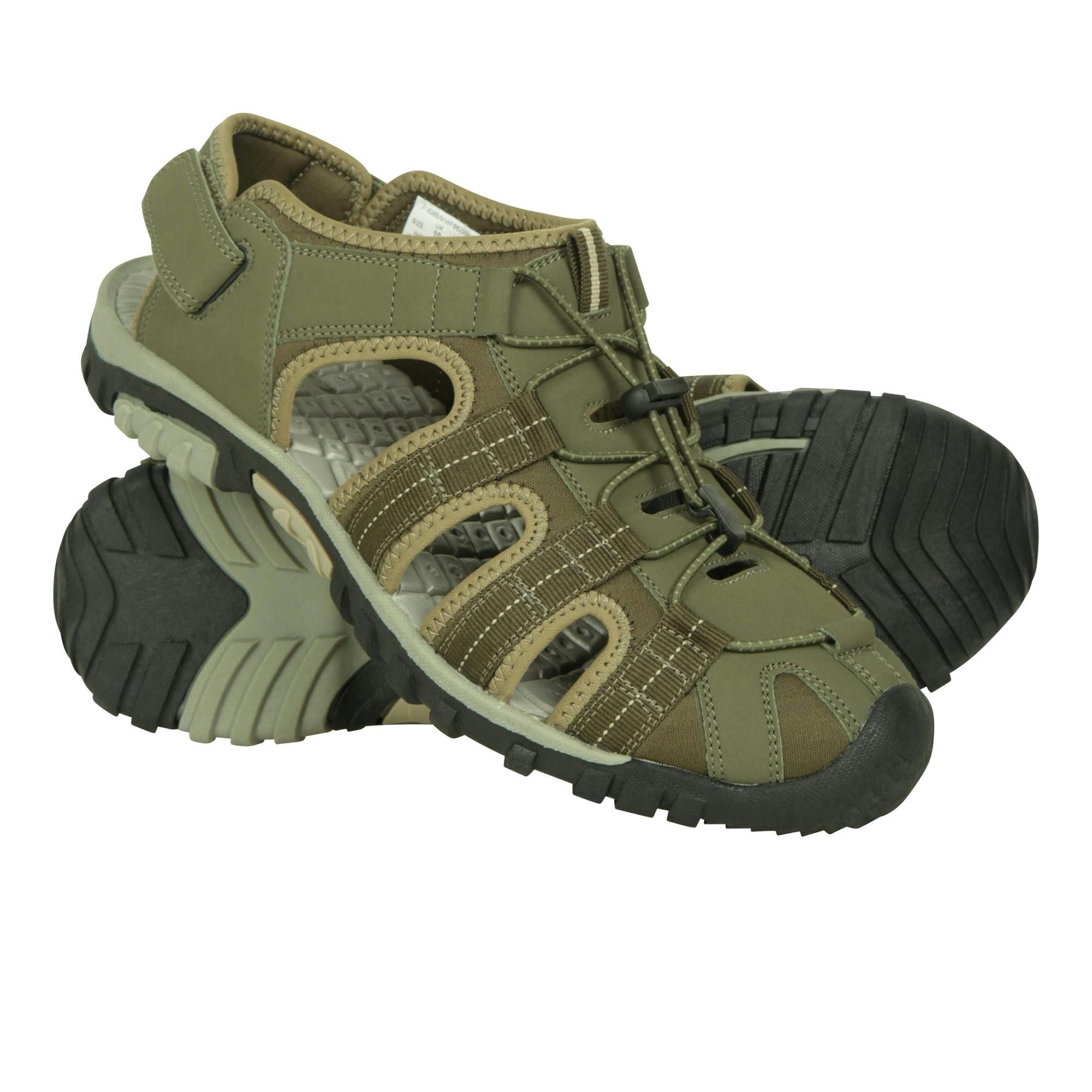 Mountain Warehouse Men's Green Trek Sandals - Khaki - 6 Uk - Khaki - 80% Neoprene/10% Rubber/10% Eva