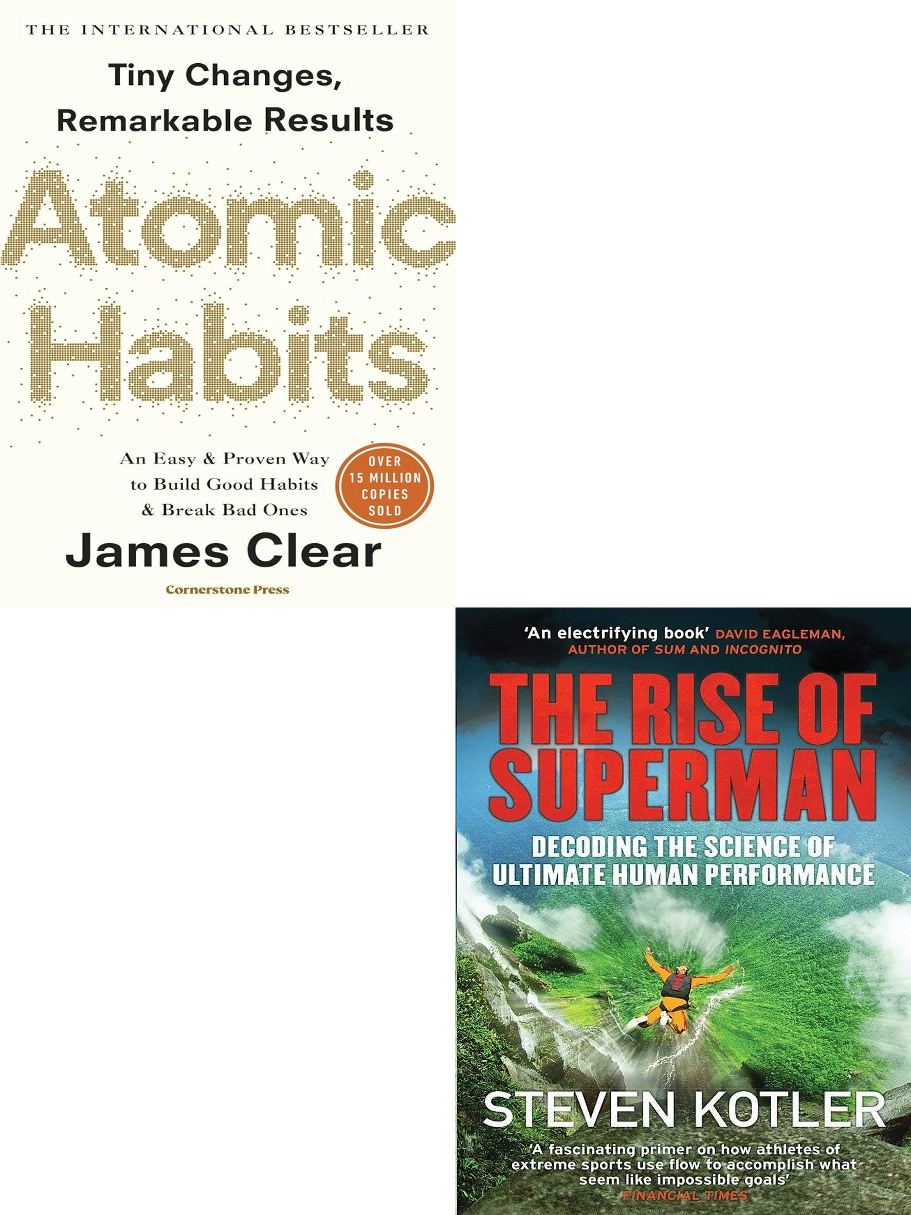 Various Publishers The Rise Of Superman, Atomic Habits James Clear 2 Books Collection Set