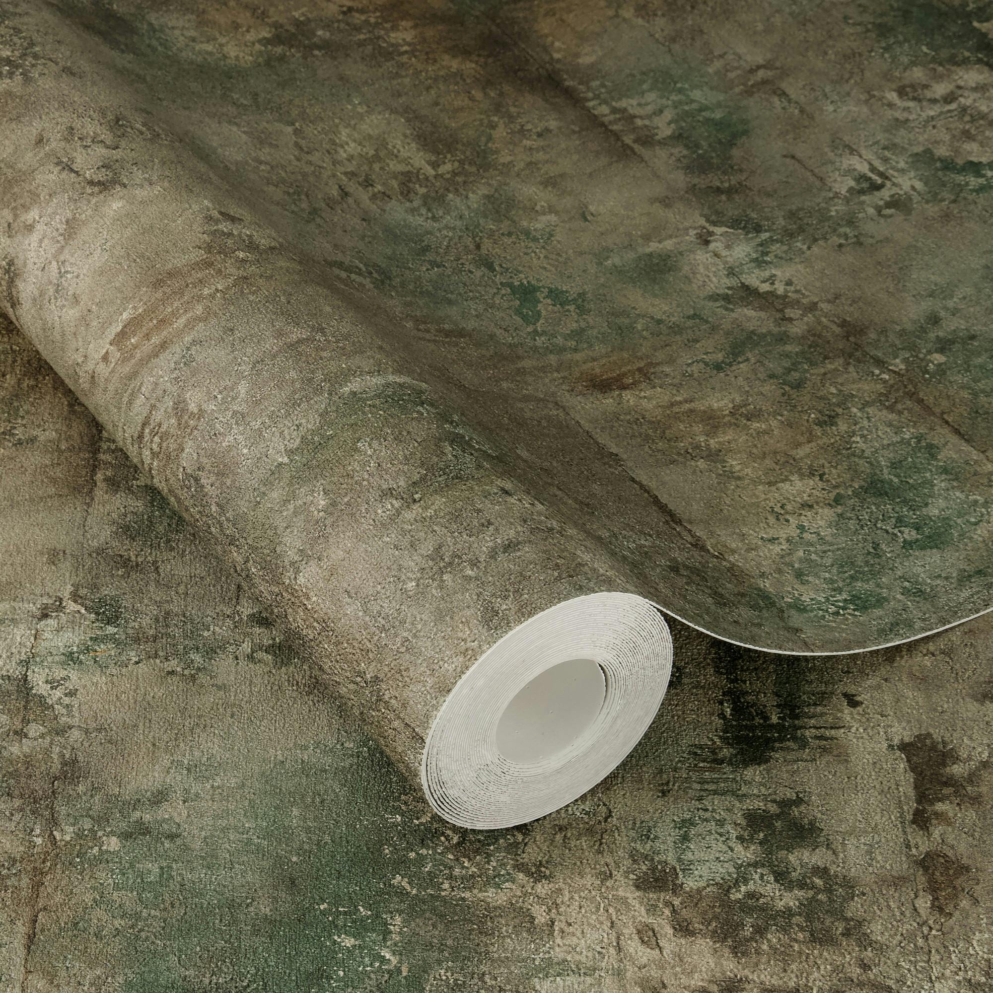 Rasch X Tesa Brown Atlas Rustic Industrial Stone Self Adhesive Peel And Stick Textured Wallpaper,