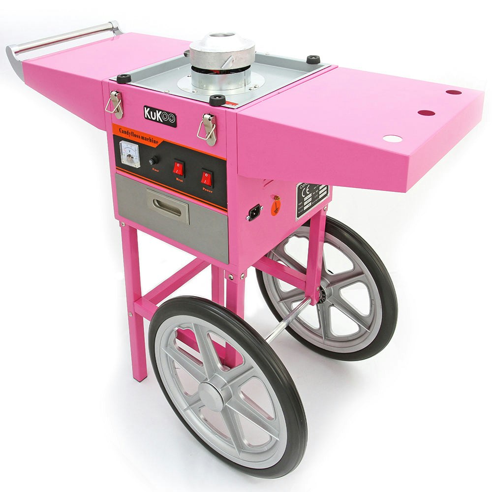 Kukoo Light 8Oz Popcorn Machine & Candy Floss Machine With Carts