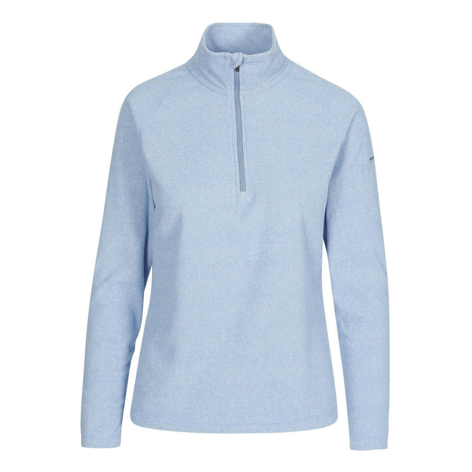 Trespass Women's Blue Meadows Fleece Top - Denim - M - Denim - 100% Polyester