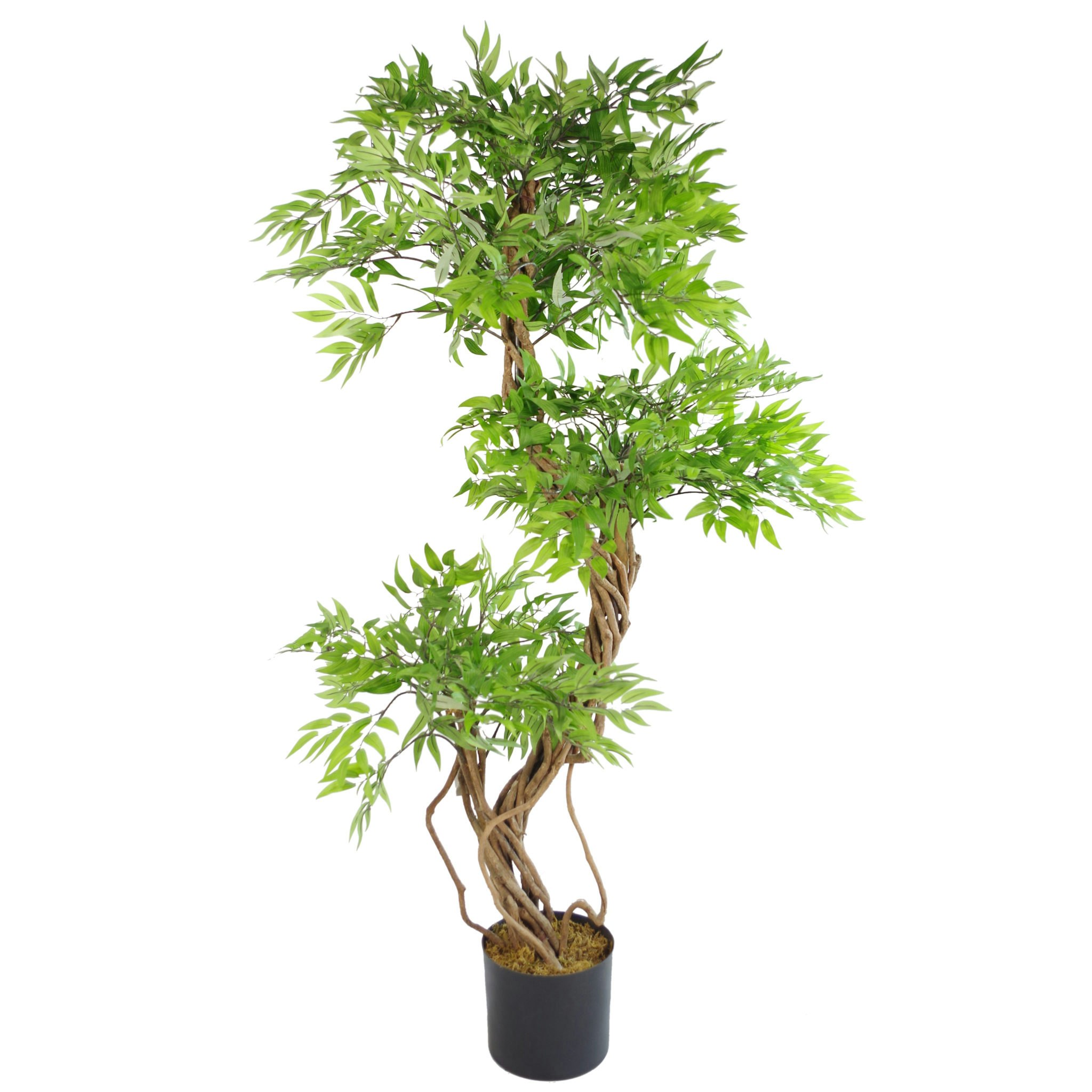 Leaf Green Realistic Artificial Japanese Fruticosa Tree Ficus Tree - 140Cm