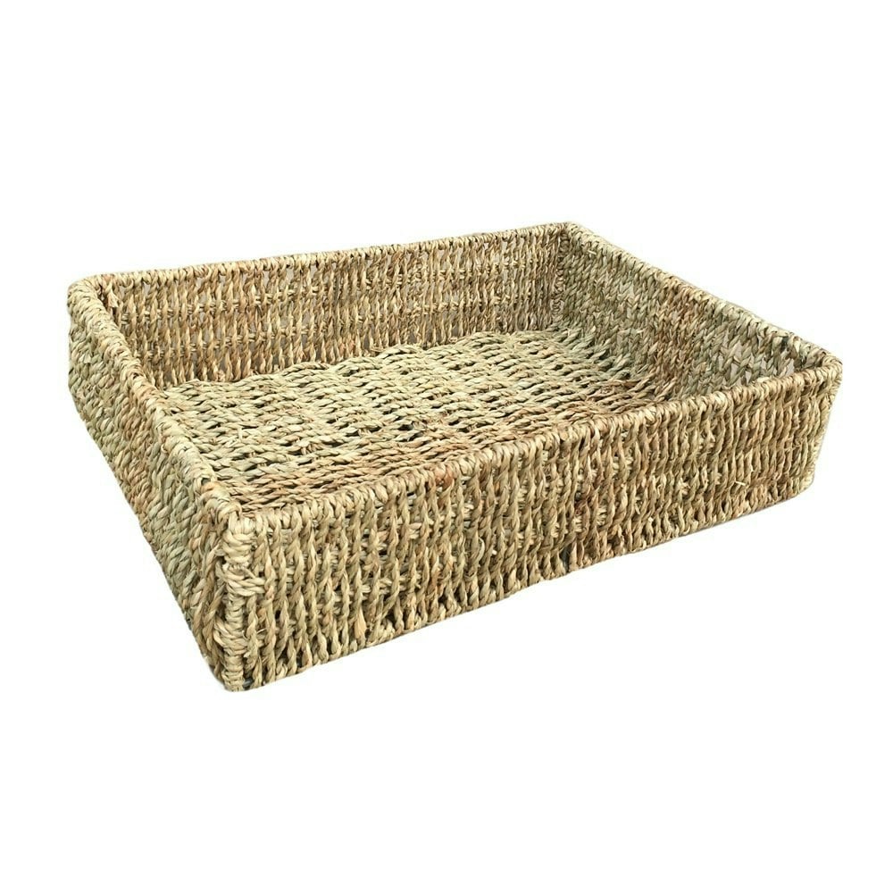 Red Hamper Unlined Rectangular Seagrass Serving Trays - Medium
