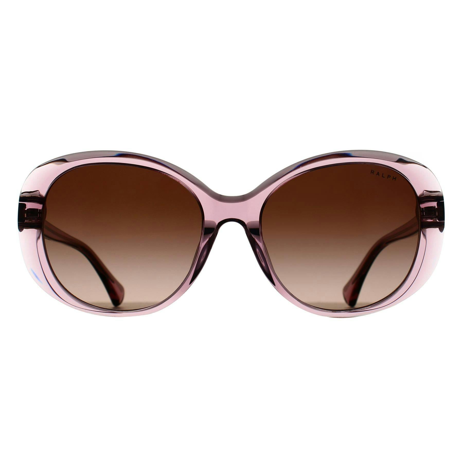 Ralph Lauren Brown Woman Ra5335u 611813 Sunglasses Acetate Violet Round Normal Shaded - Image 7