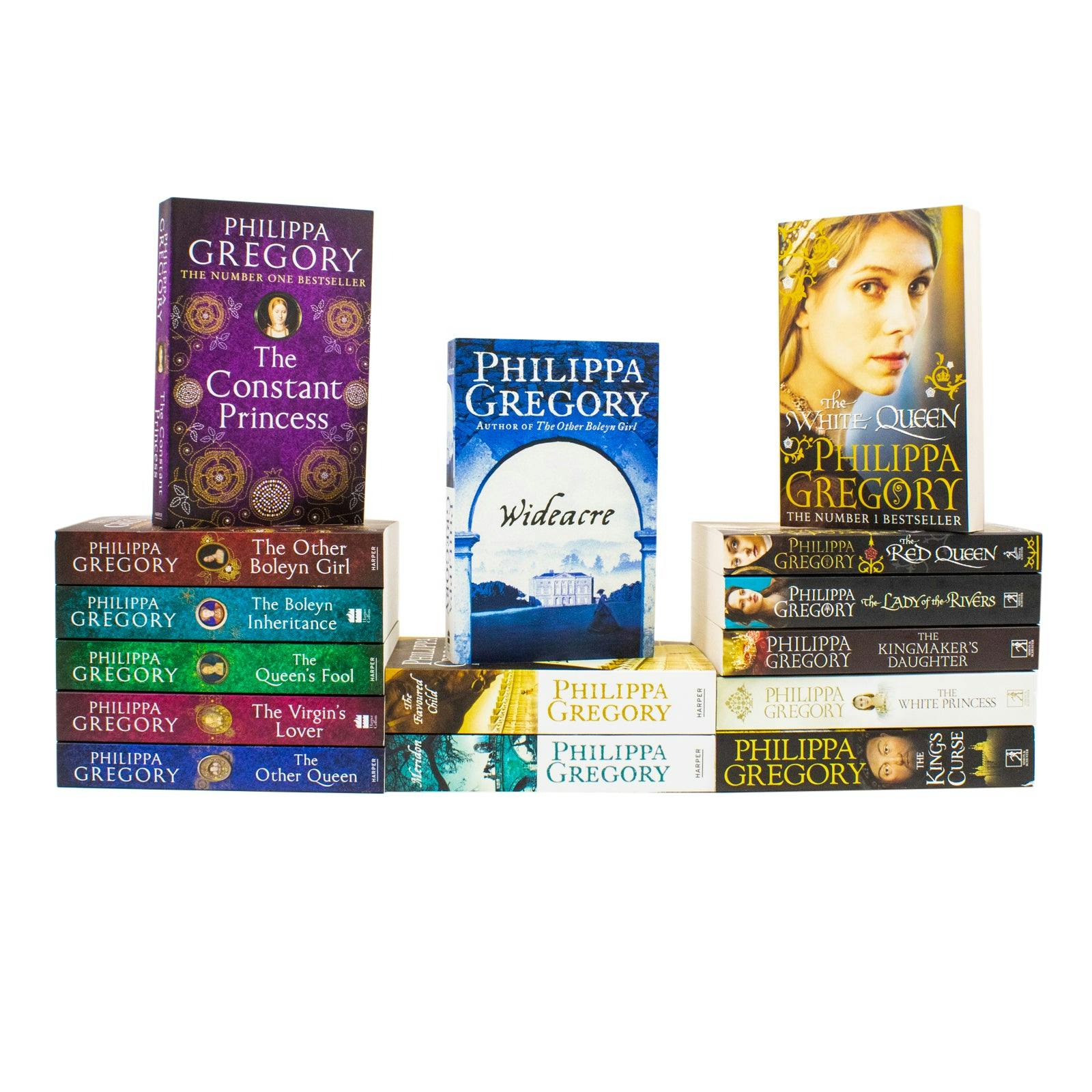 Various Publishers Girls White/Red Philippa Gregory - Cousins War, Tudor Court And Wildacre Trilogy Collection 15 Books Set