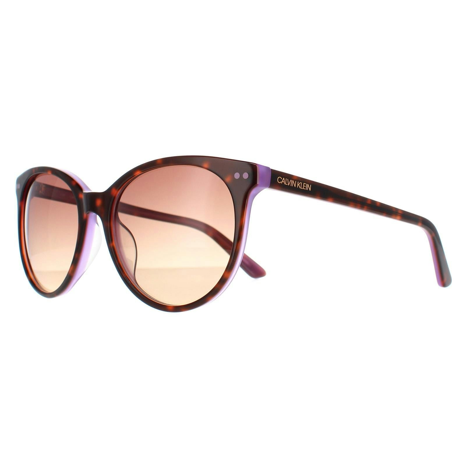 Calvin Klein Women's Purple Ck18509s Tortoise Milky Sunglasses