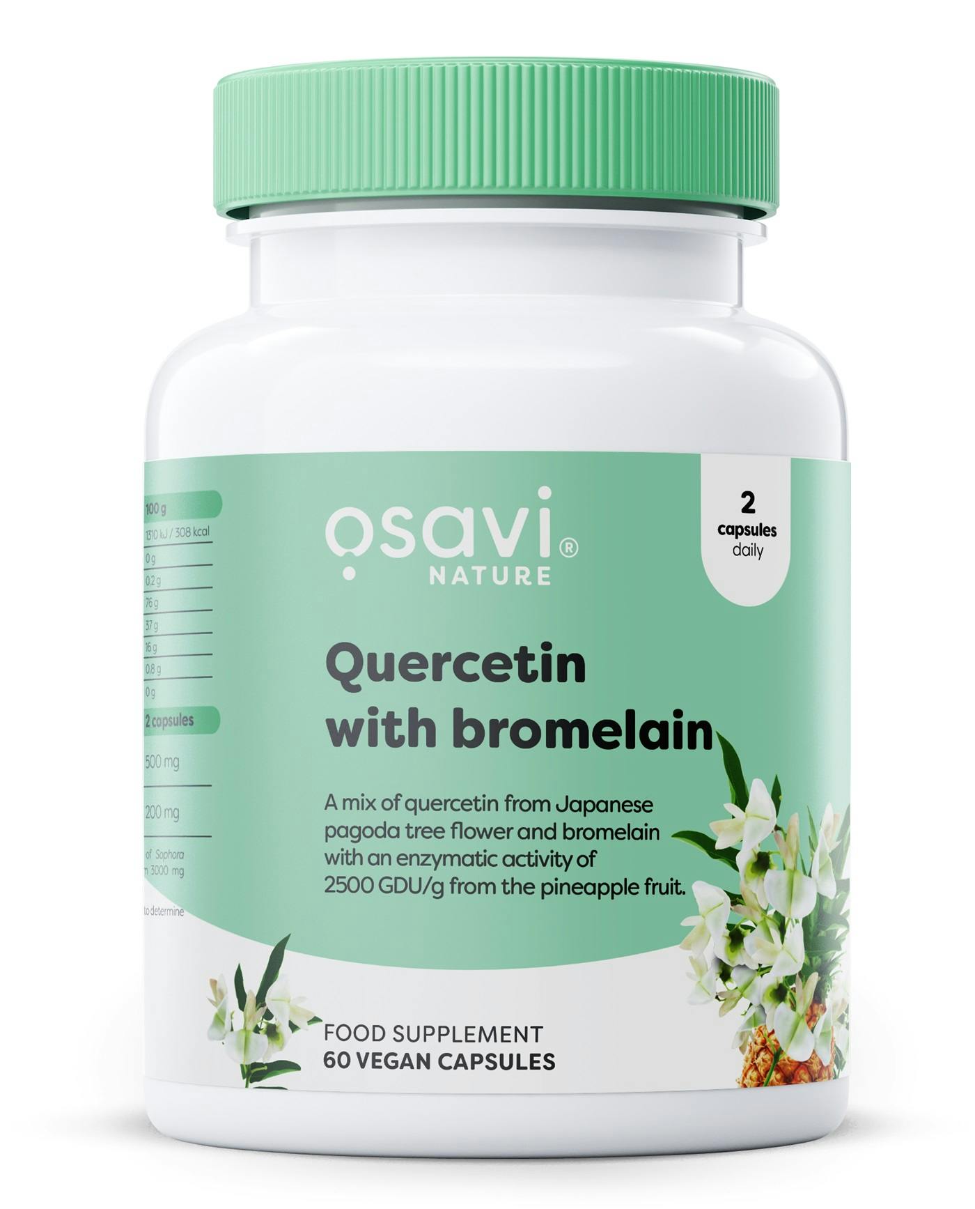 Osavi Quercetin With Bromelain - 60 Vegan Caps - Image 5