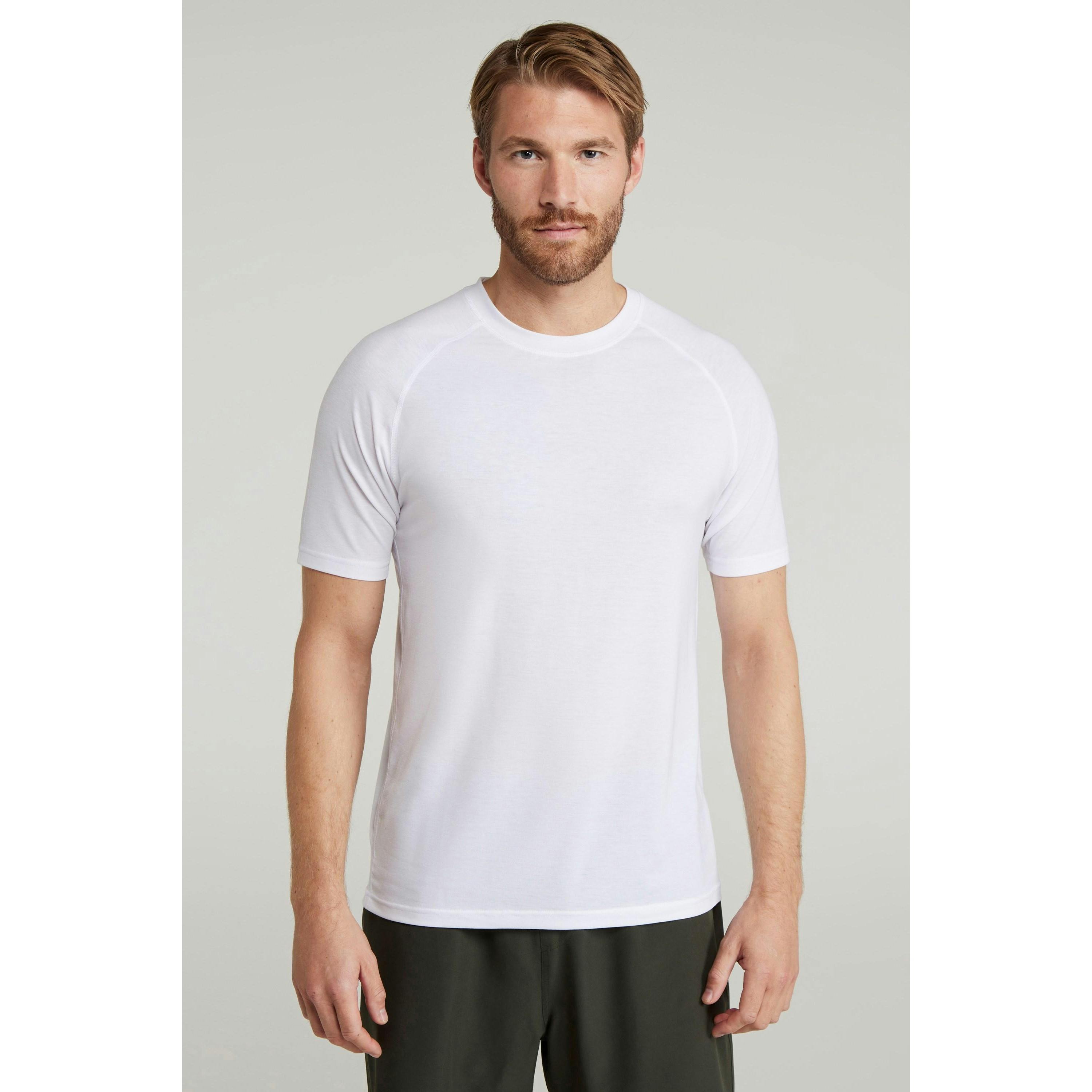 Mountain Warehouse Men's White Quick Dry T-Shirt - 3XL - 95% Polyester/5% Elastane
