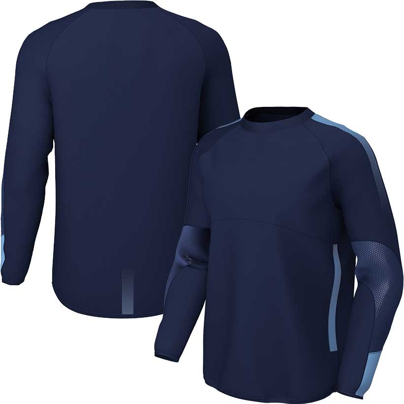 Xero Degrees Blue/Sky Blue Youth Edge Series Contact Training Top (Xo-Ch860y) - Navy - Youth Large