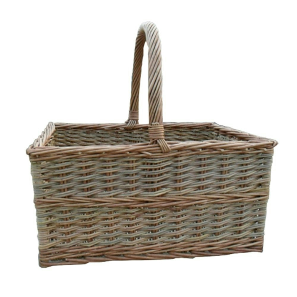 Rackhams Red Triple Weave Butchers Wicker Shopping Basket