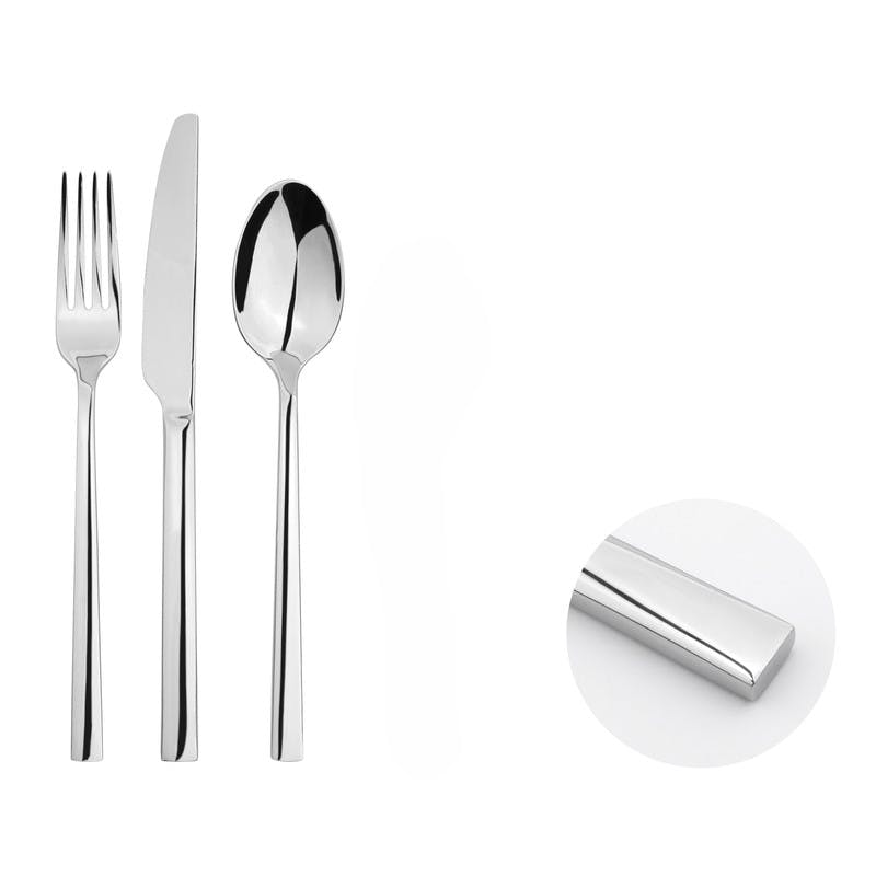 Rackhams Cutlery Sets Stainless Steel 18/8 Catering Flat 12Pc Set