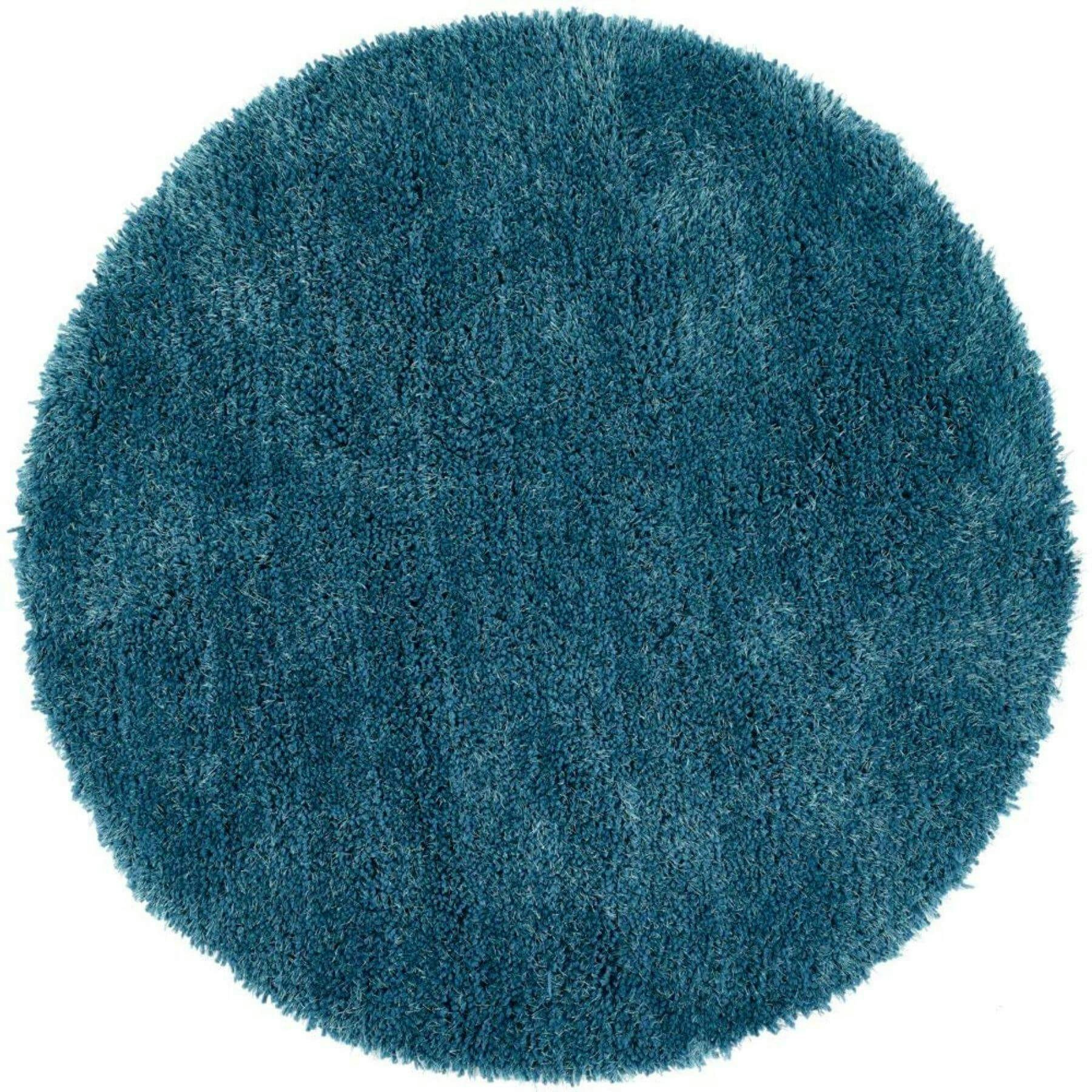 The Rugs Dark Chicago Teal Shaggy Rug - Ø 133 Cm
