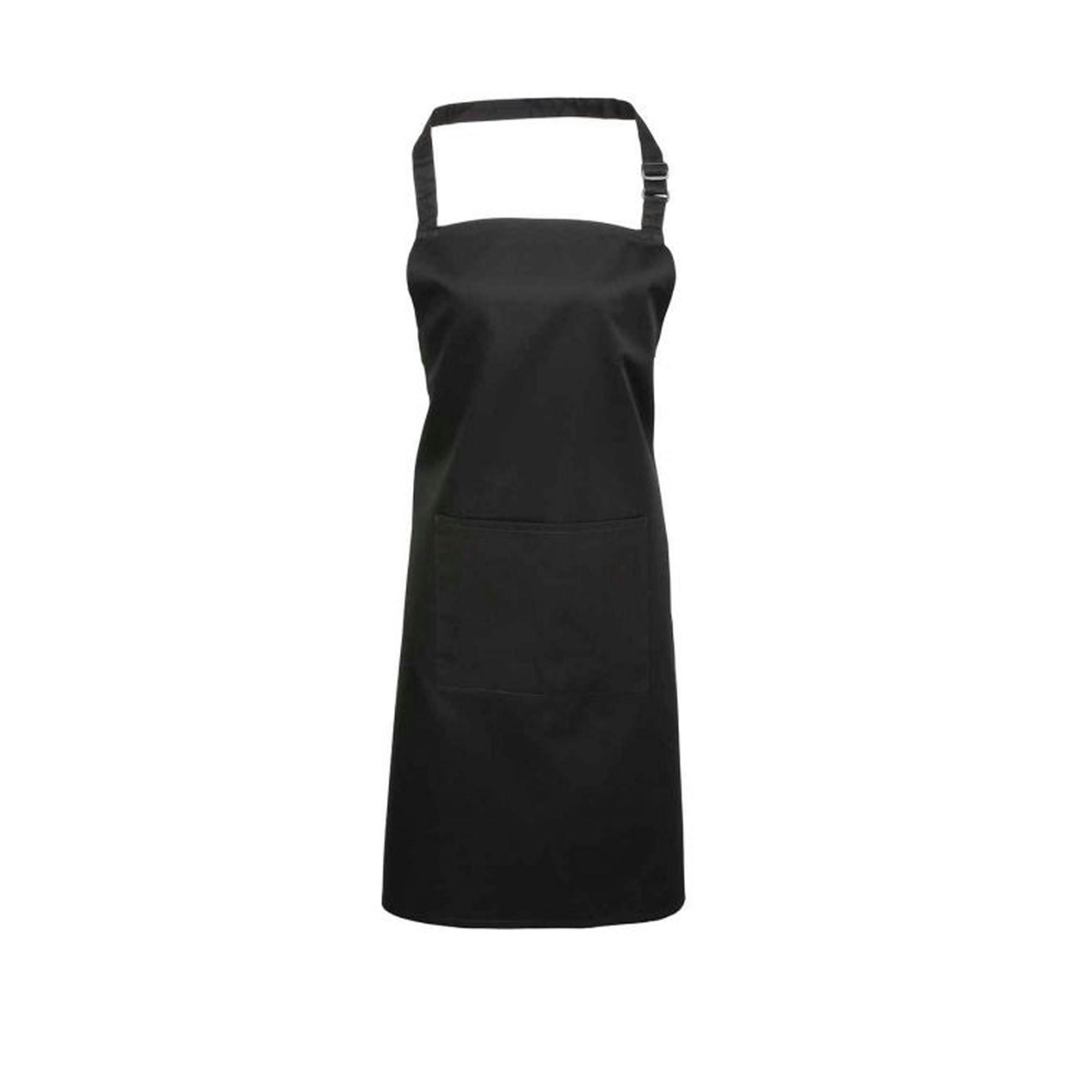 - Premier Unisex Adult Colours Pocket Full Apron Black Denim (One Size) - Image 3