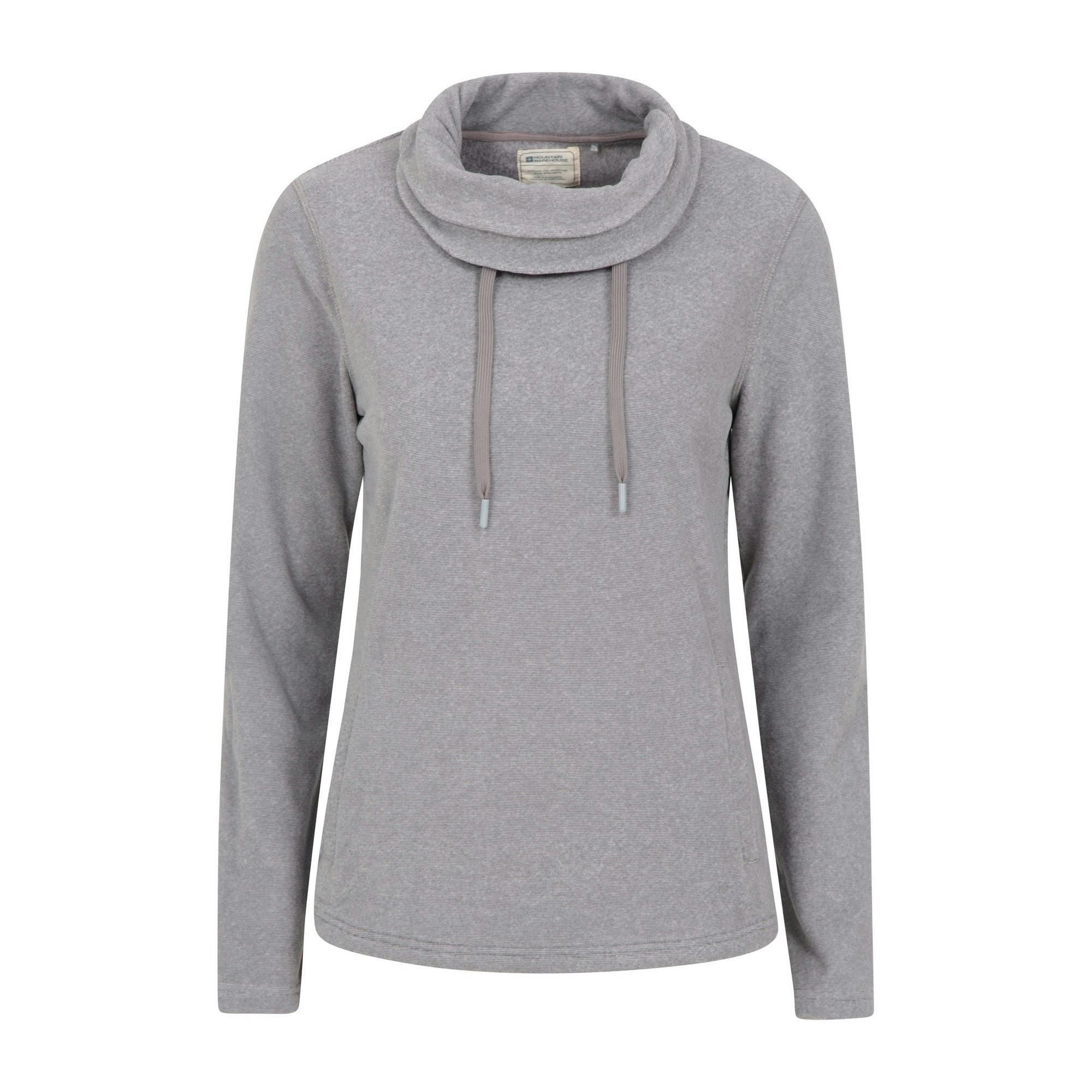 Mountain Warehouse Women's Dark/Grey Hebridean Cowl Neck Fleece Top - 6 Uk - 100% Polyester