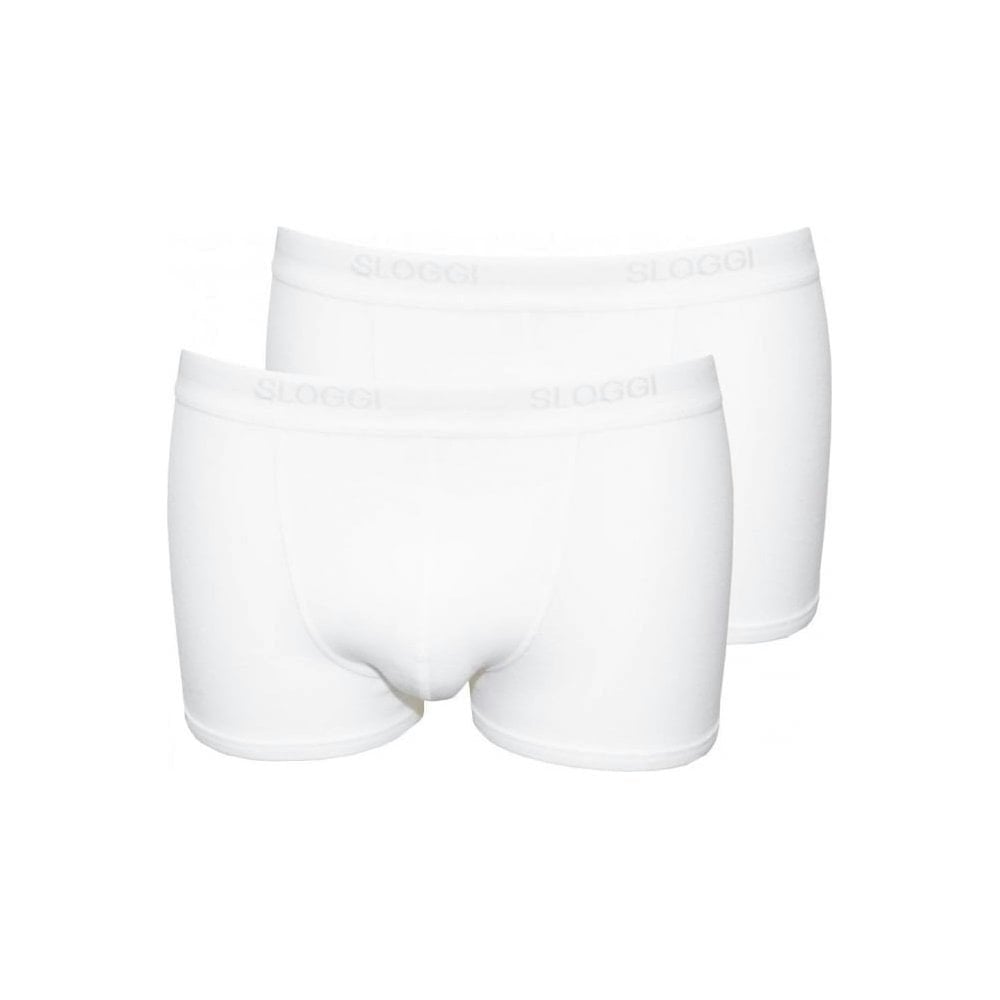 Sloggi Men's White 2-Pack Basic Boxer Trunks, - Xxl