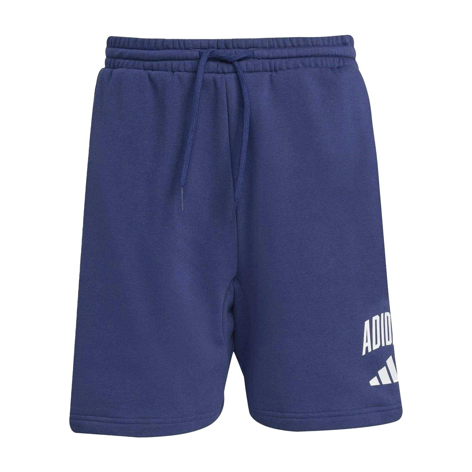 Adidas Men's Blue/White Sweat Shorts - S - 100% Mixed