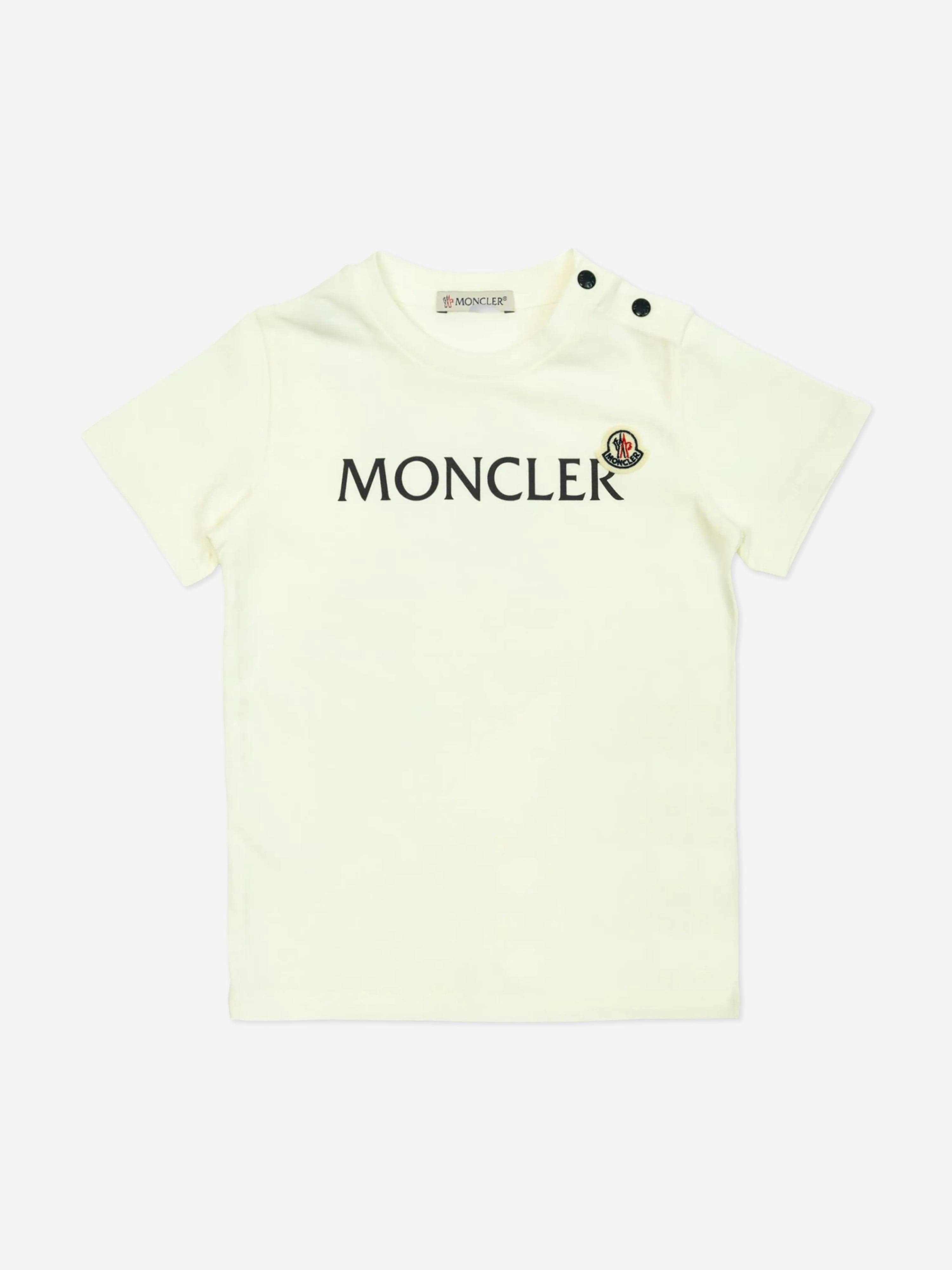 Moncler Enfant Men's Ivory Baby Boys Logo T-Shirt In - 3 Yrs