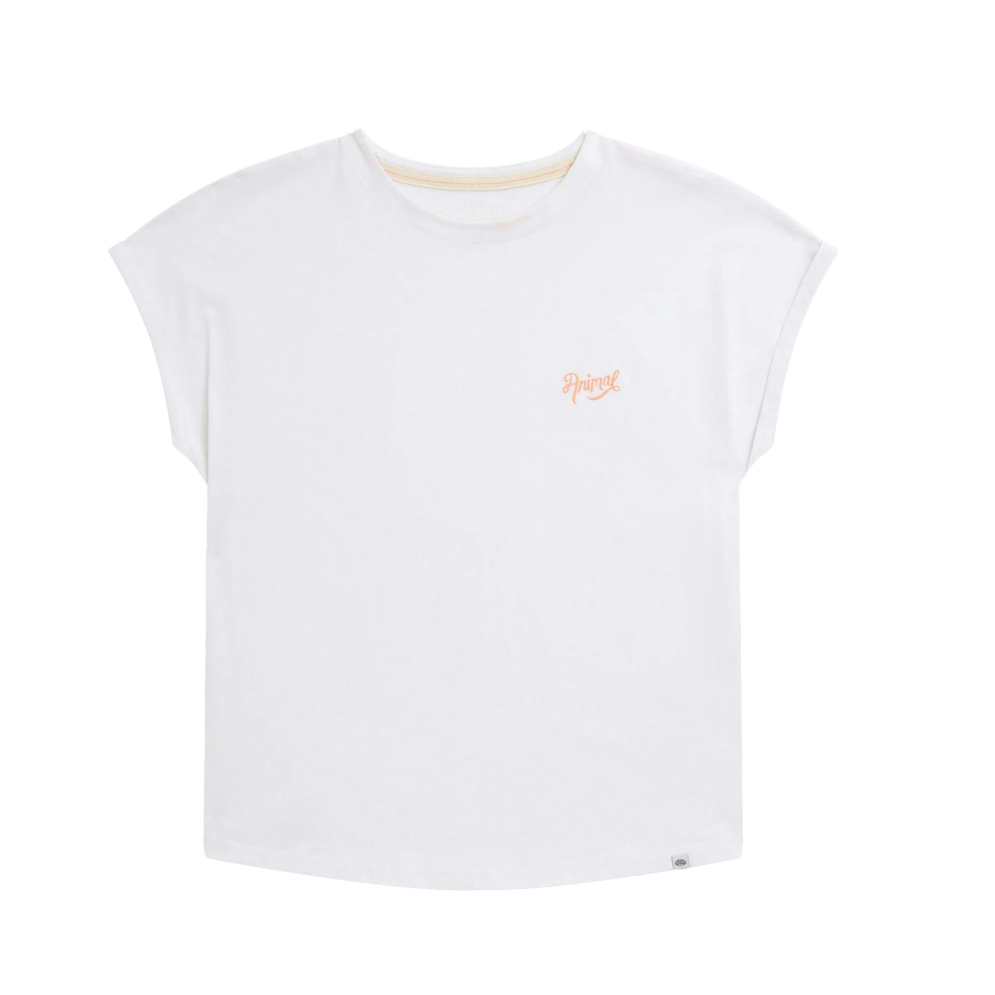 Animal Women's White Holly Logo Organic T-Shirt - 6 Uk - 100% Organic Cotton